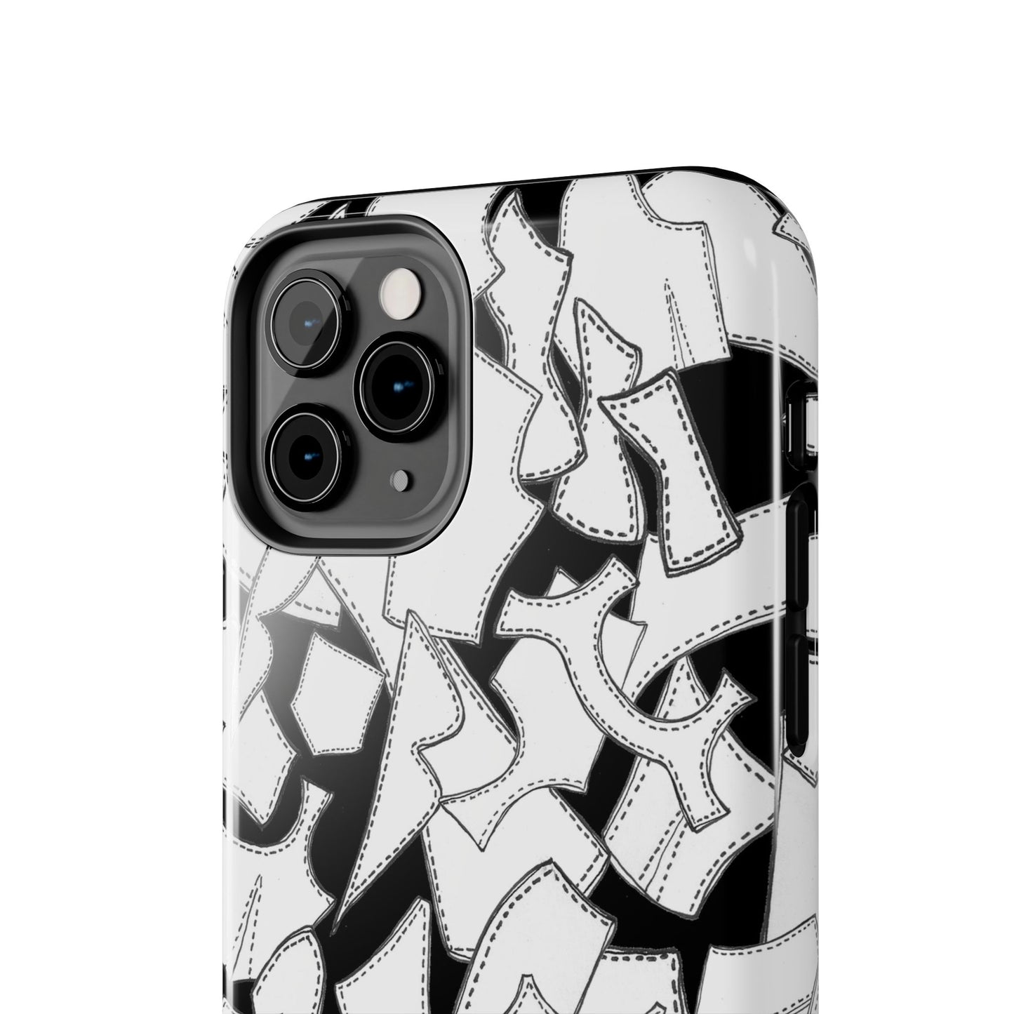 Pattern Pieces Black Phone Case