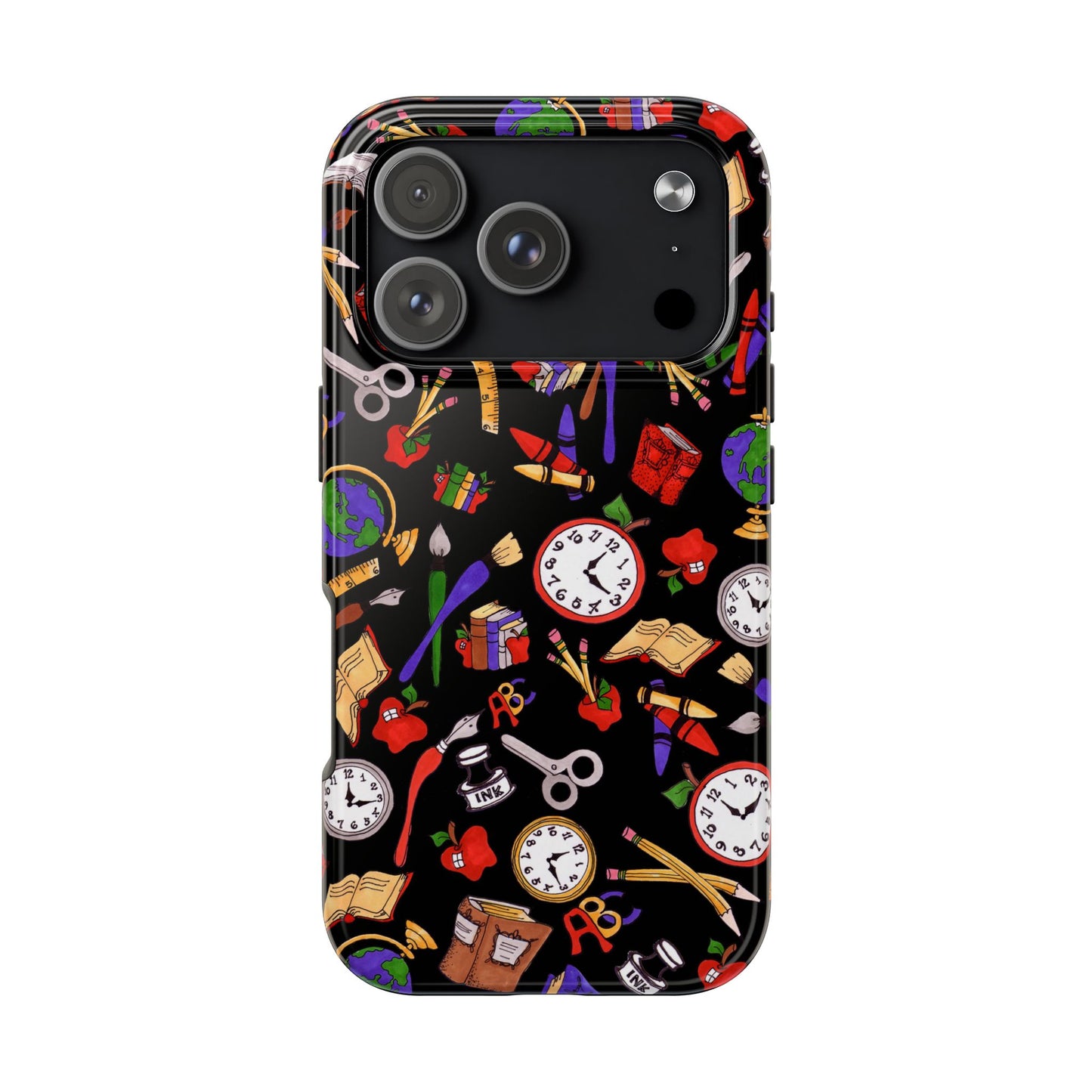 School Stuff Black Phone Case