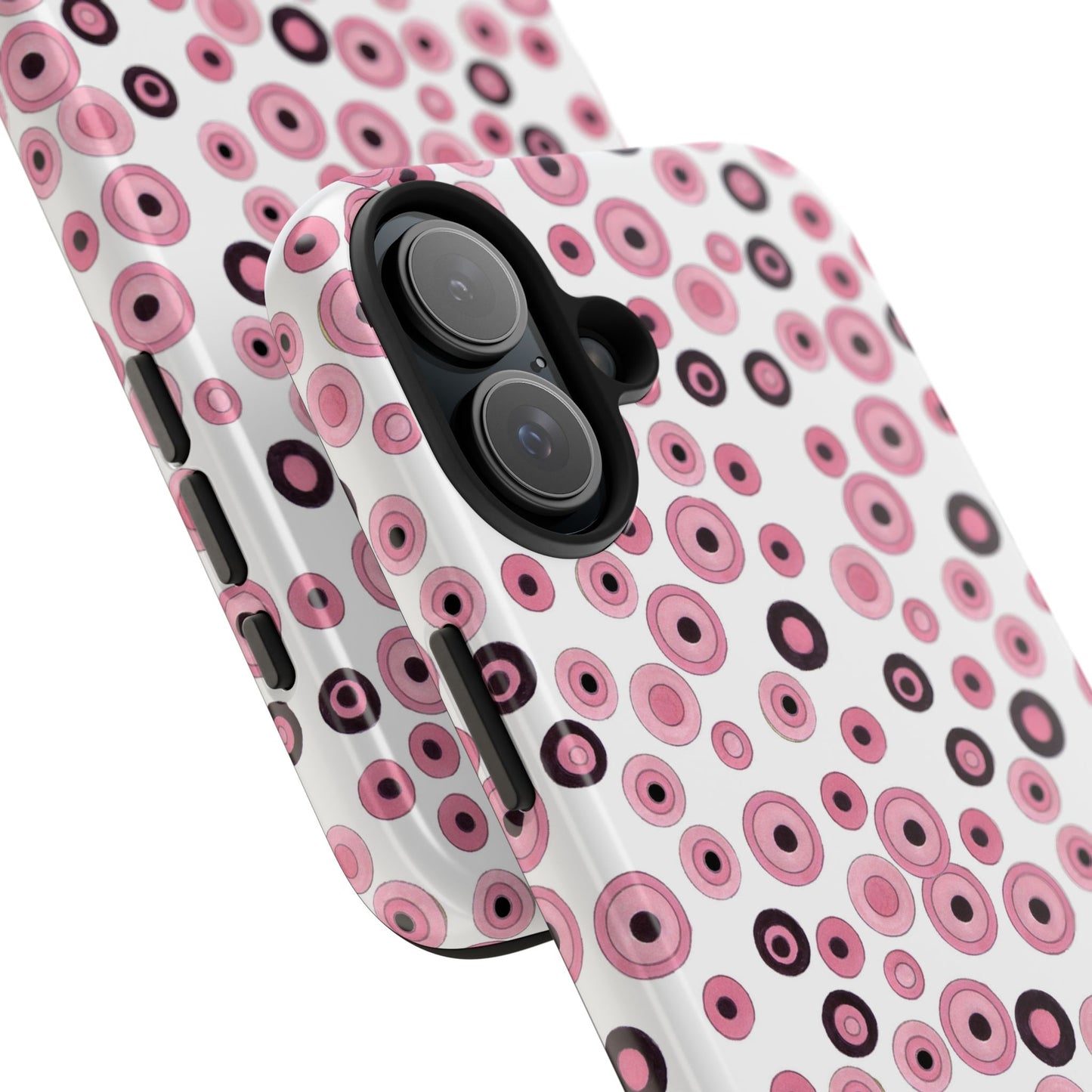 Dots White / Pink Phone Case