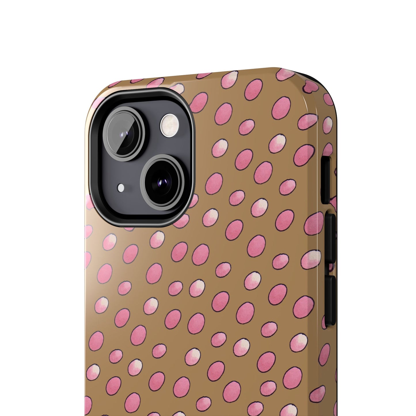 Egg Dots Chocolate / Pink Phone Case