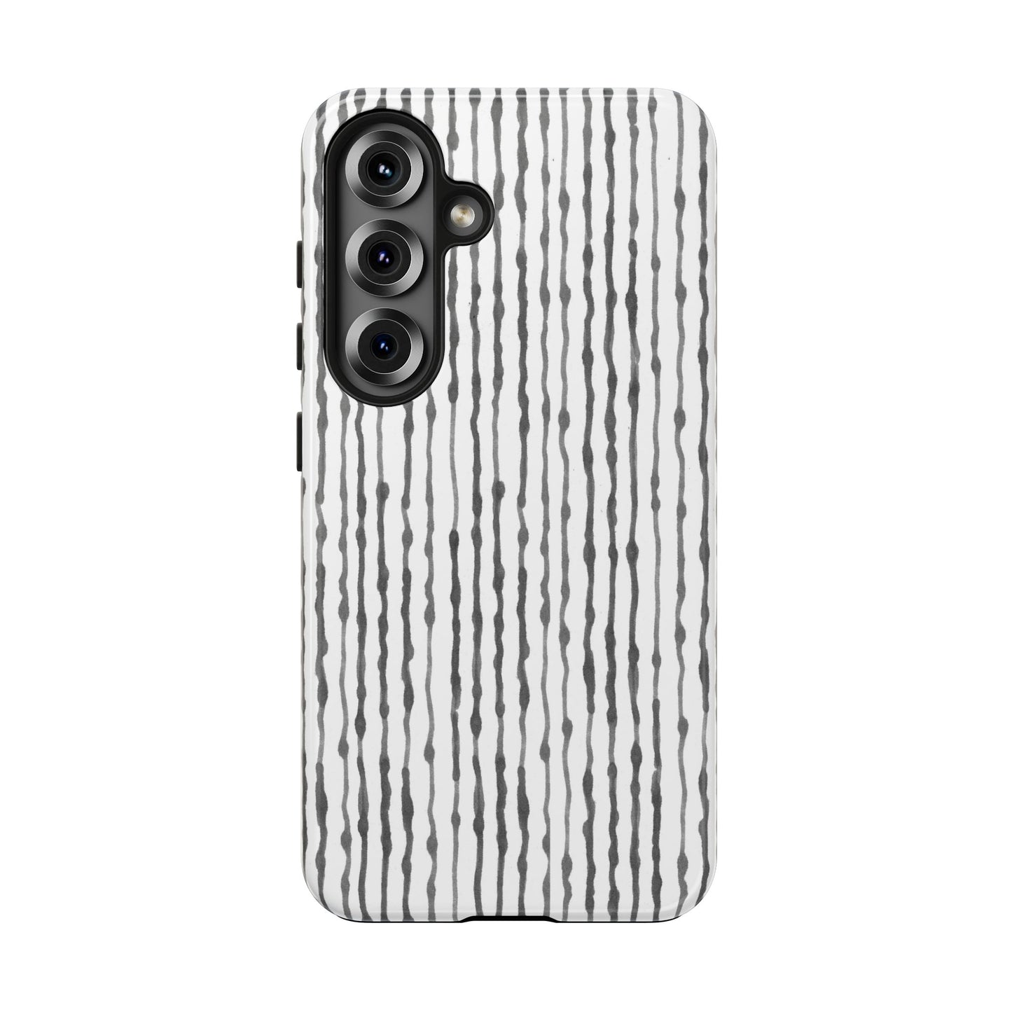 Faux Seersucker White / Charcoal Phone Case