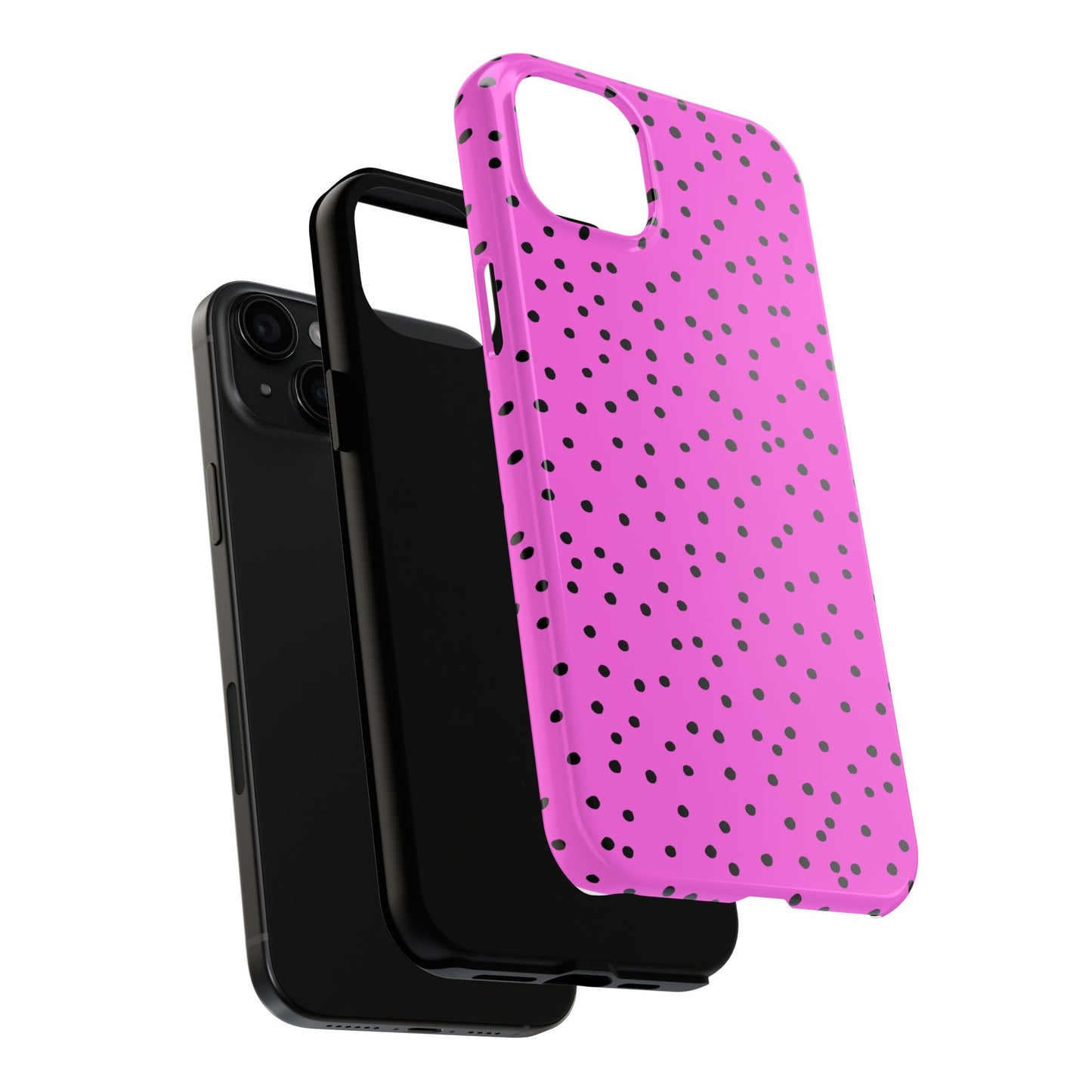 Dinky Dots Hot Pink / Black Phone Case