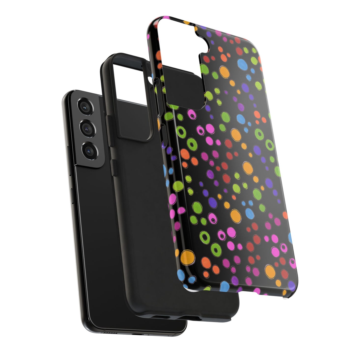 Dog Dots Black / Multi Phone Case