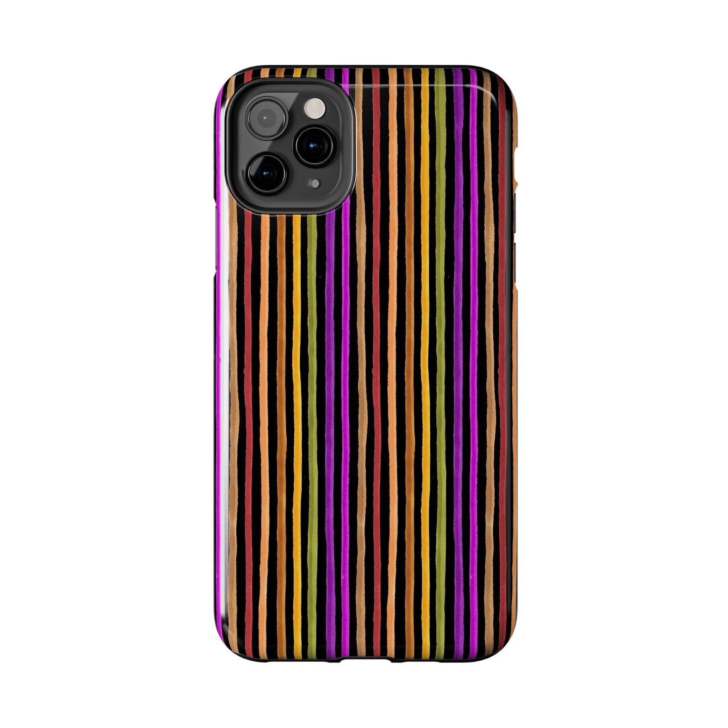 Spice Stripe Black Phone Case