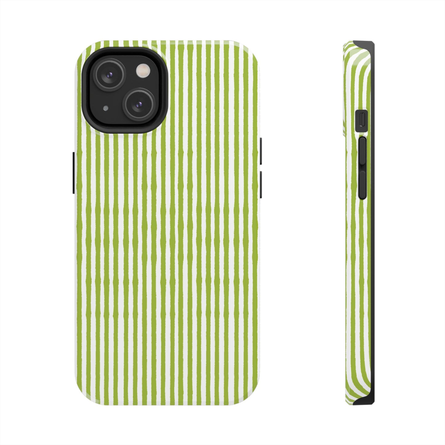 Lazy Stripe Green / White Phone Case