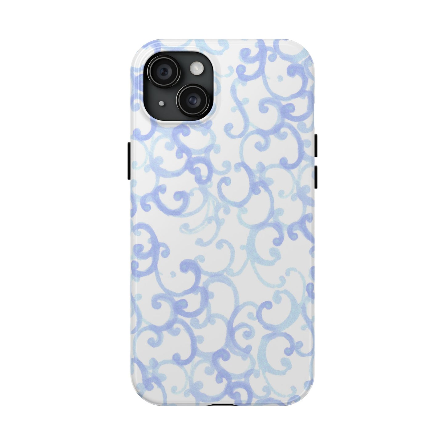 Scrollie White / Blue Phone Case