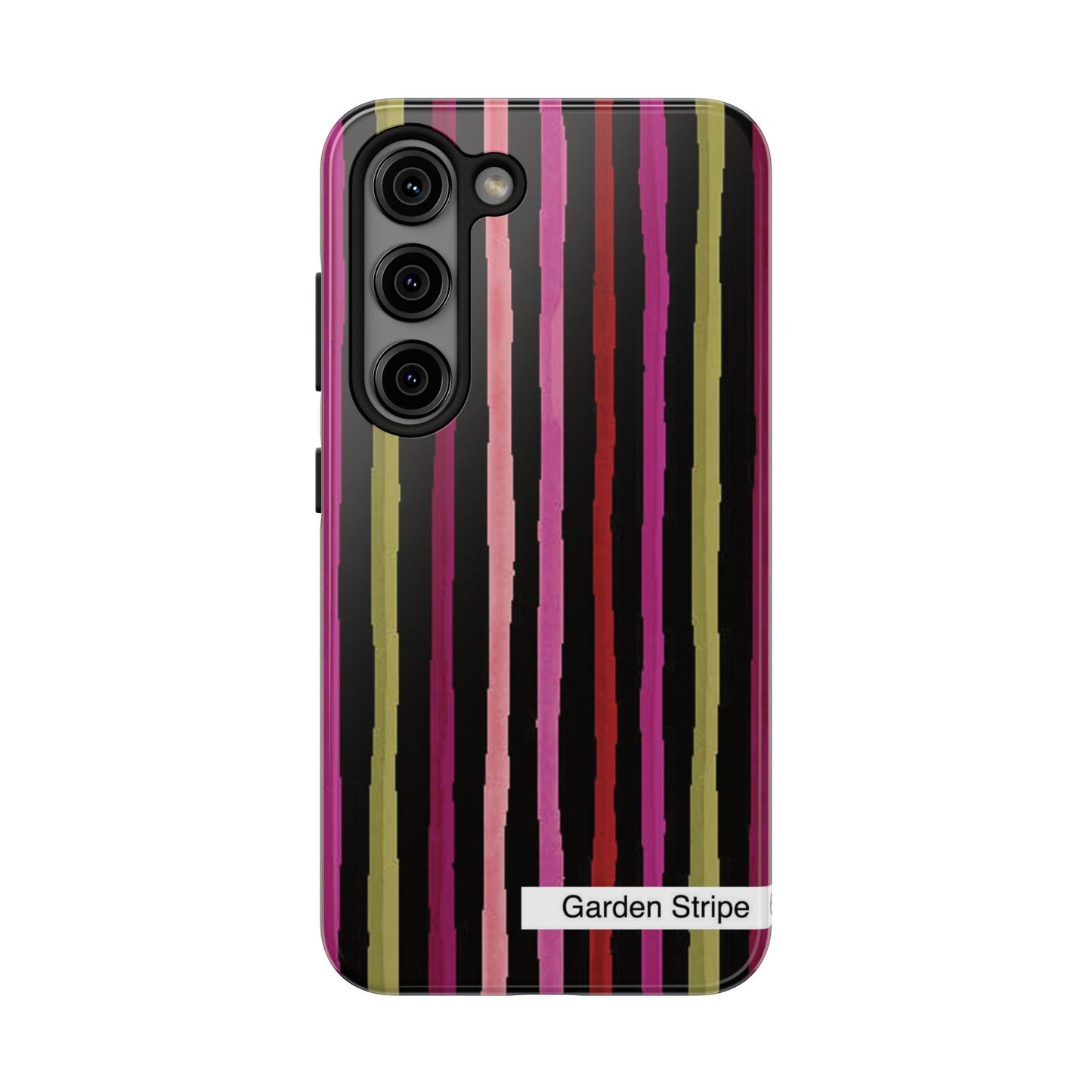 Garden Stripe Black Phone Case