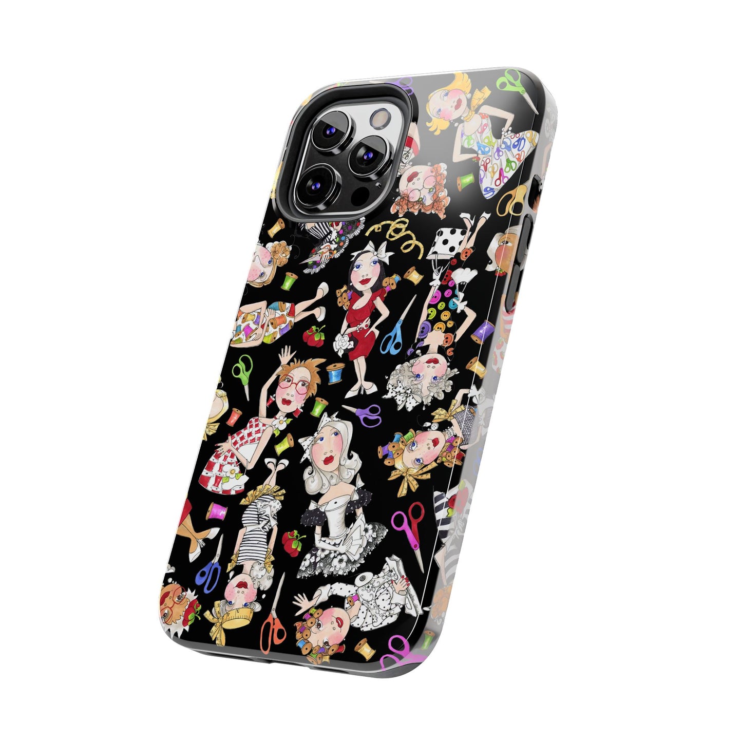Sew Tossed Black Phone Case