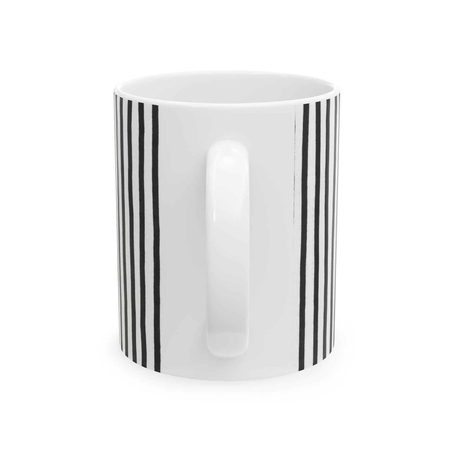 Happy Stripe White / Black Cup