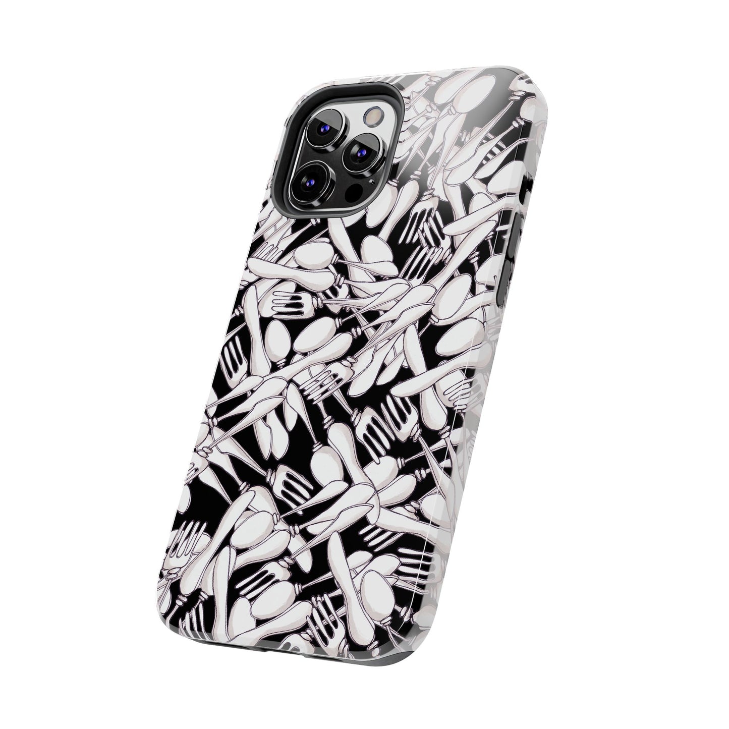 Silverware Wars Black Phone Case