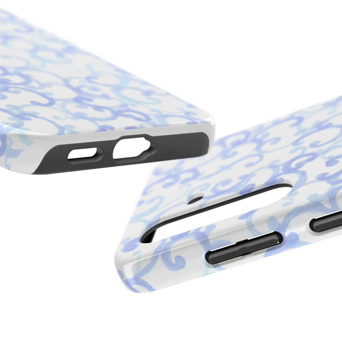 Scrollie White / Blue Phone Case