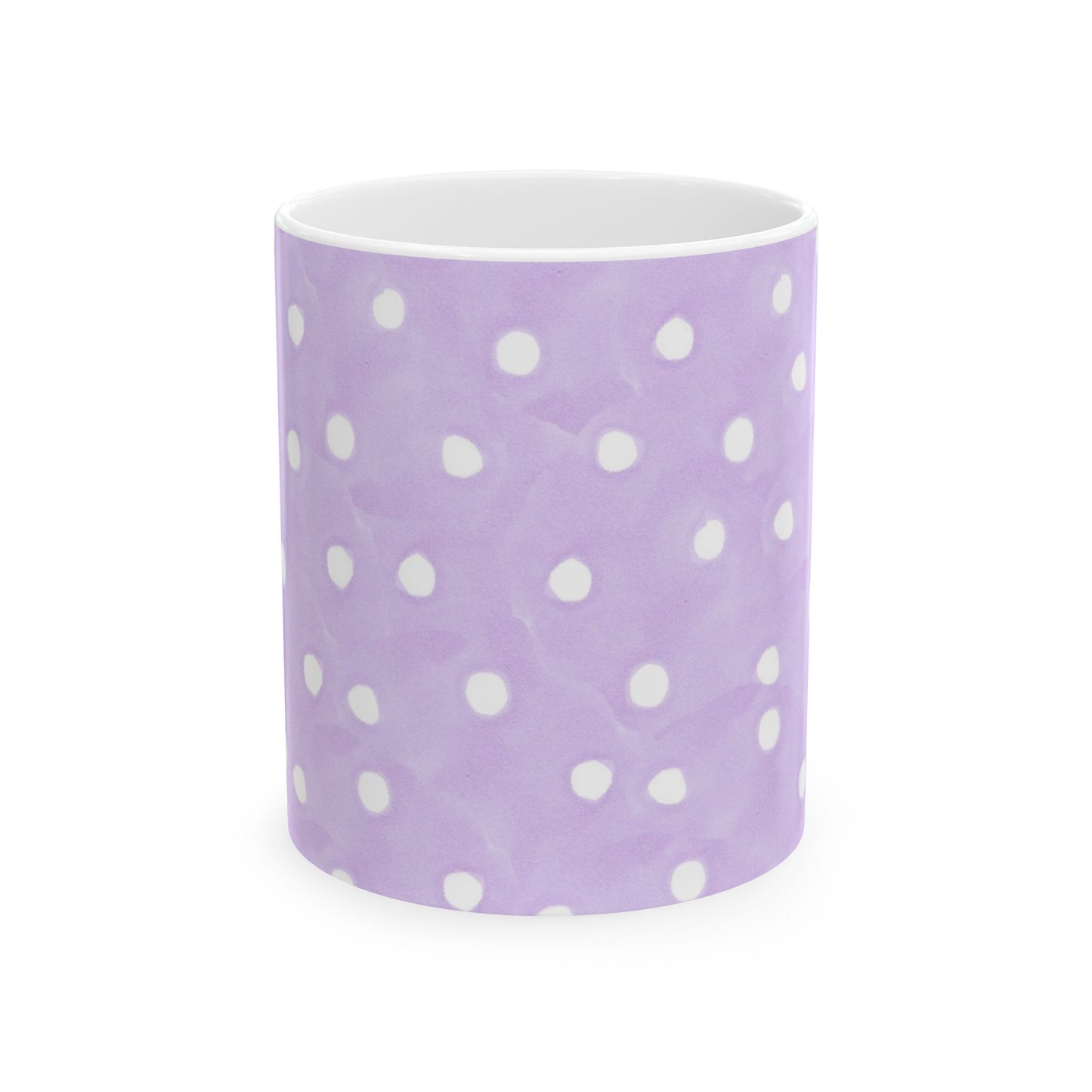 Space Dots Lilac / White Cup
