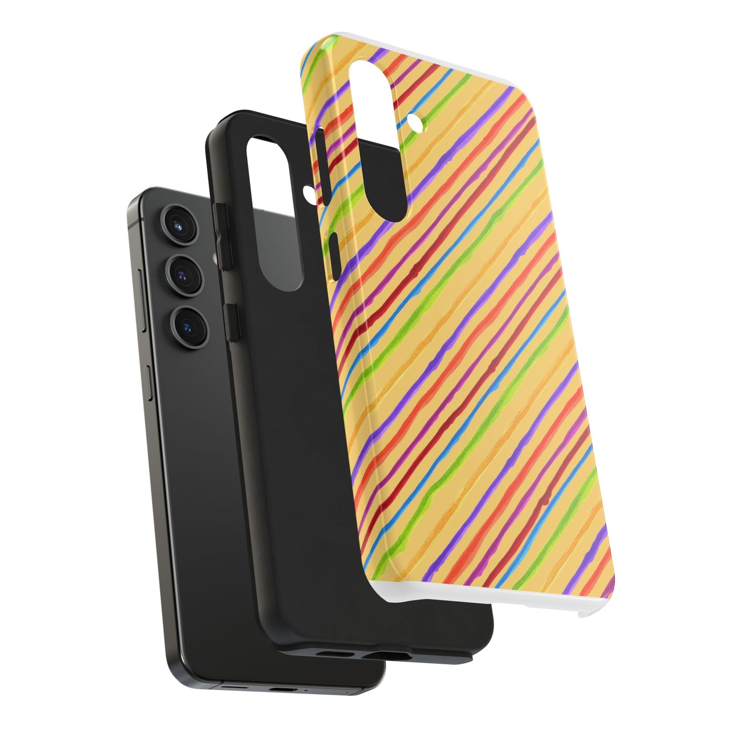 Calico Stripe Yellow Phone Case