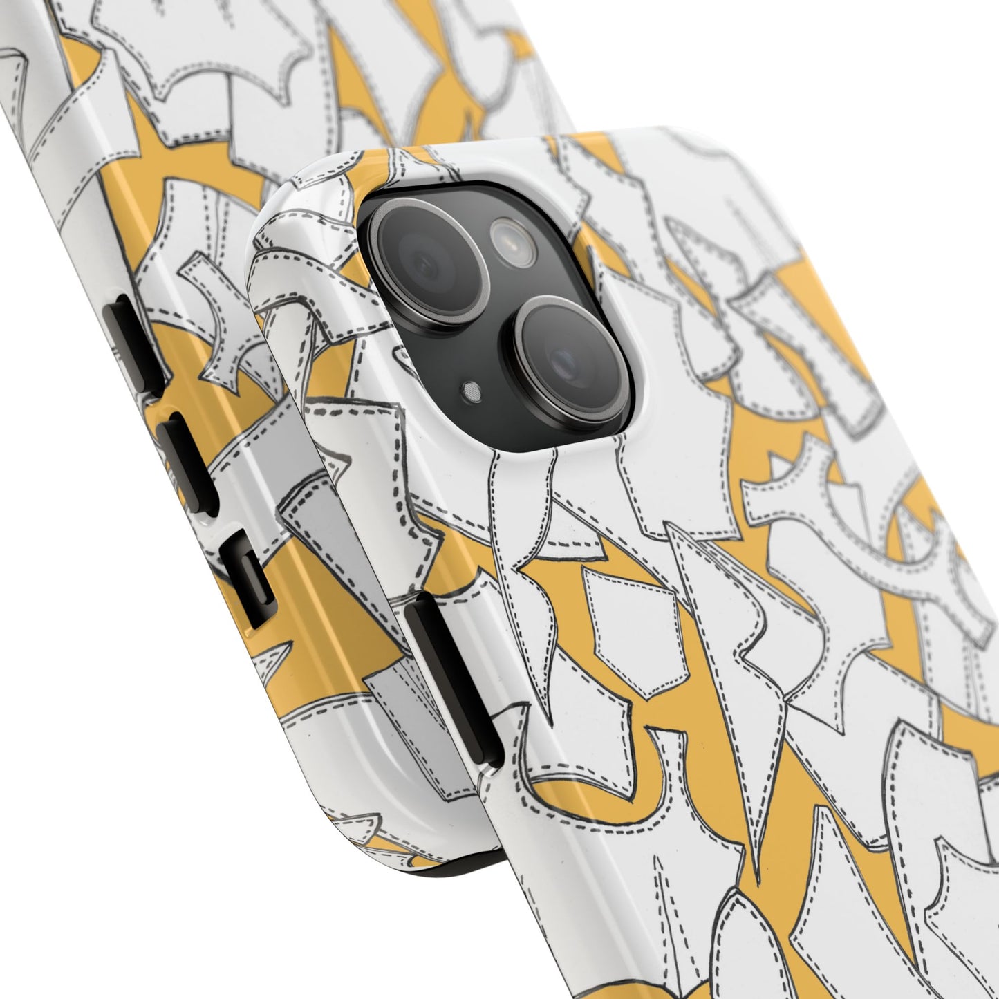 Pattern Pieces Yellow Phone Case