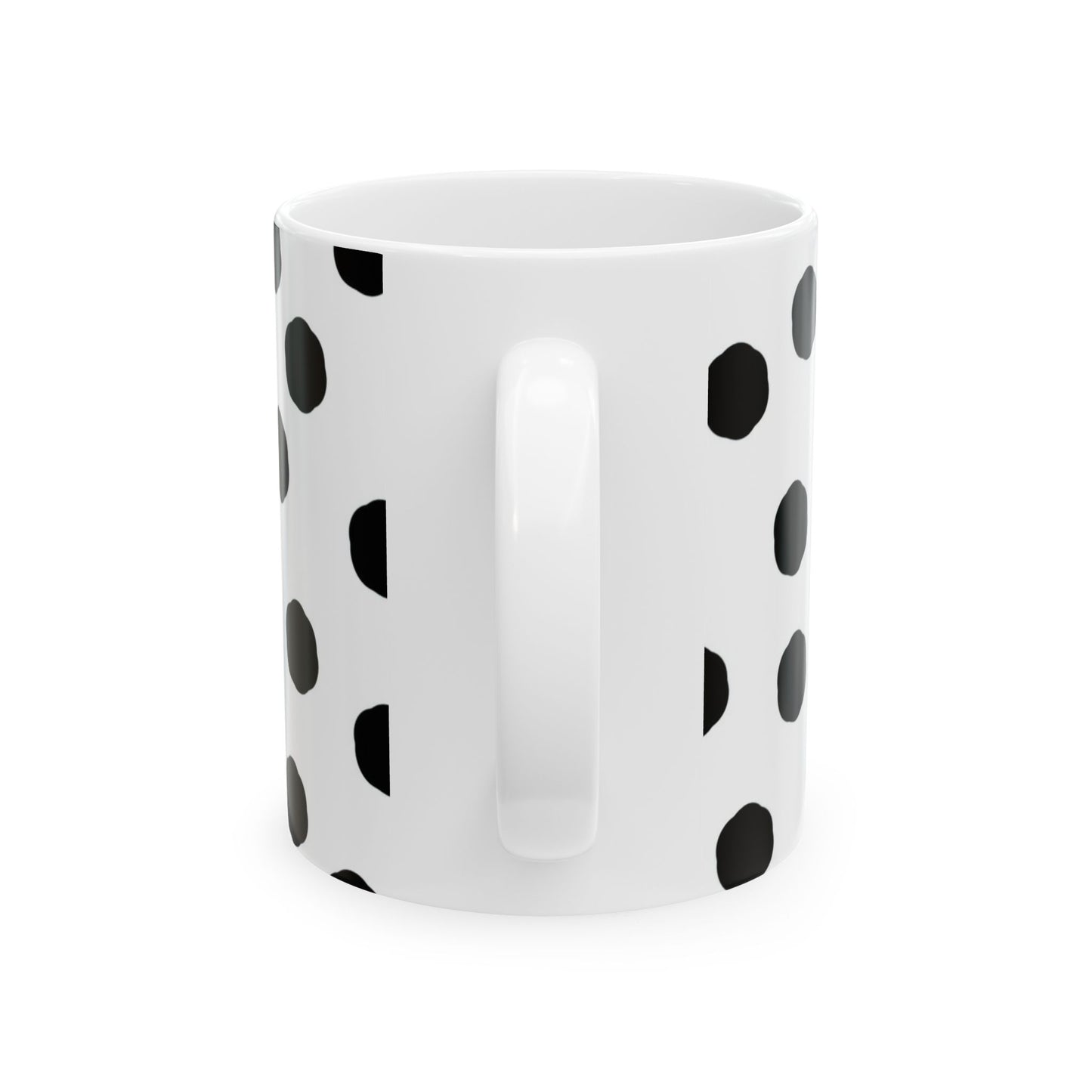 Jumbo Dots White / Black Cup