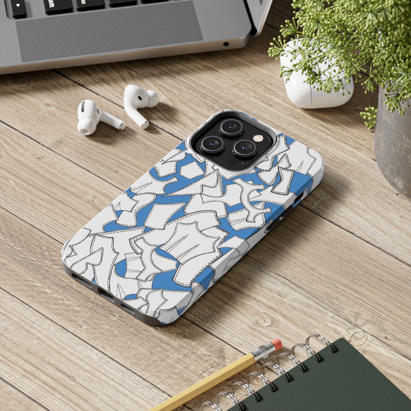 Pattern Pieces Turquoise Phone Case