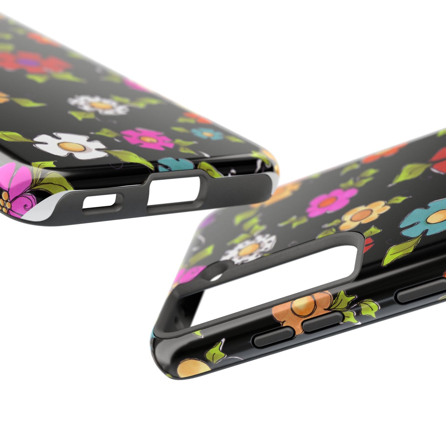 Dog Blooms Black Phone Case