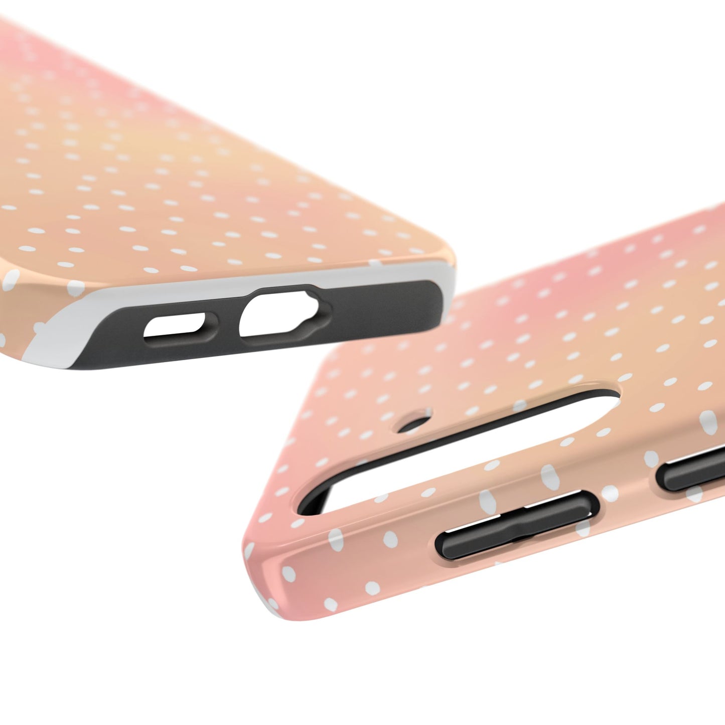 Dinky Dots Peach / White Phone Case
