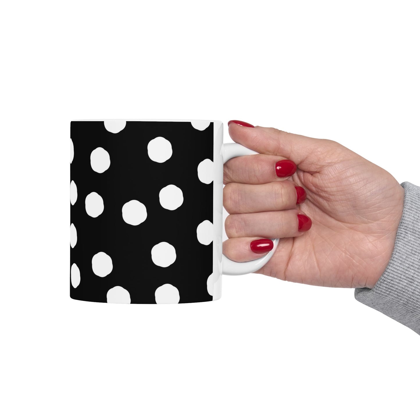 Jumbo Dots Black / White Cup