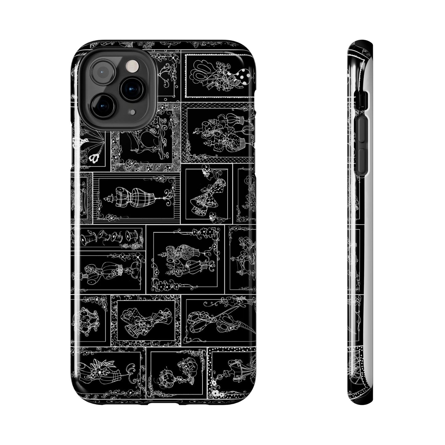 Sew Fancy Black Phone Case