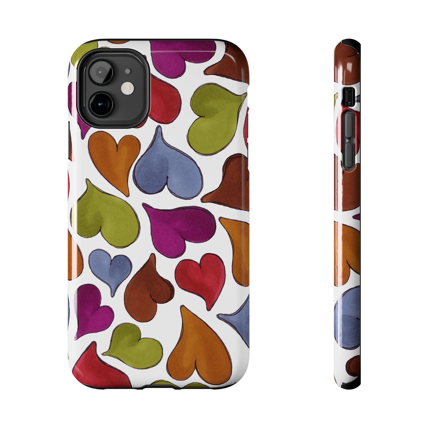 Big Hearted White Phone Case