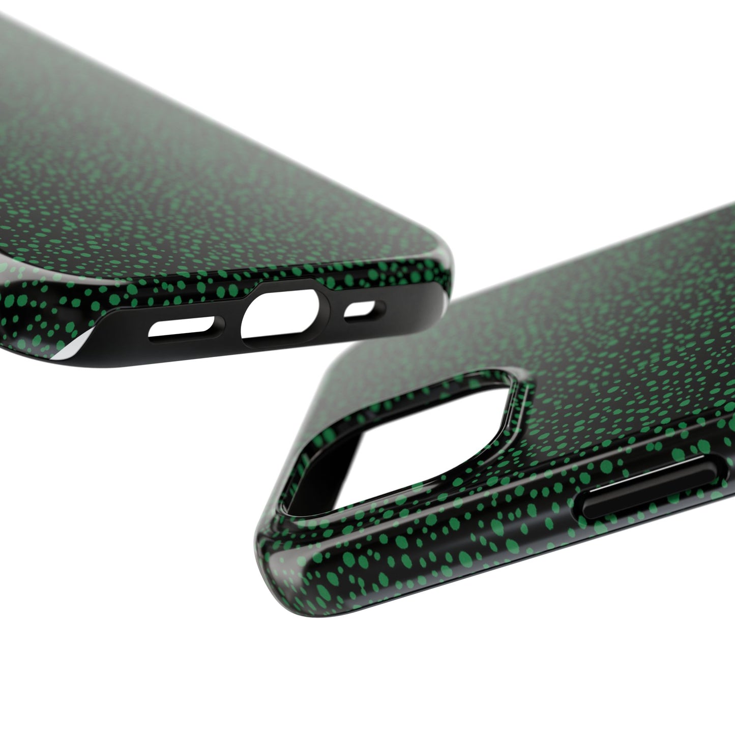 Confetti Black / Green Phone Case