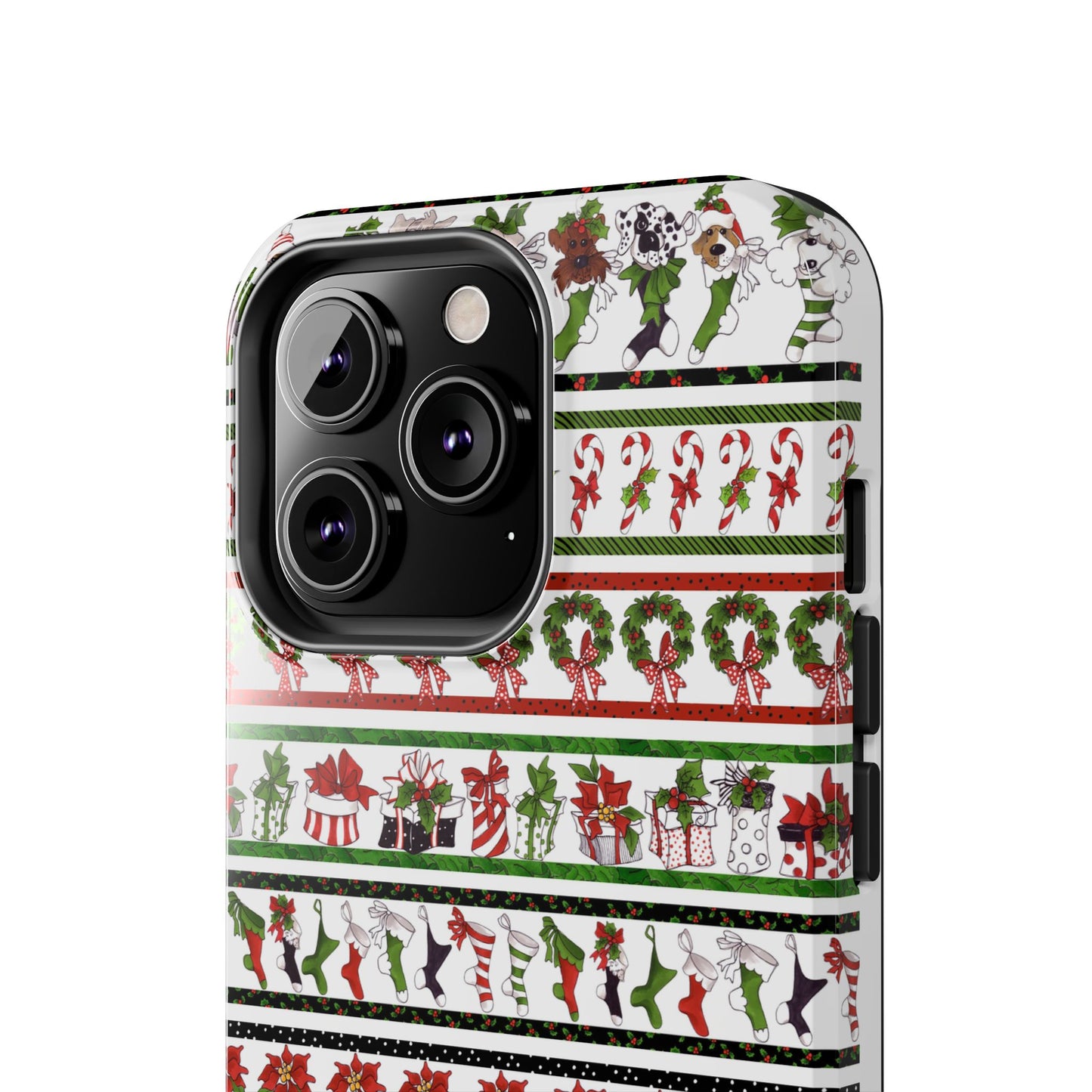 Holiday Borders White Phone Case