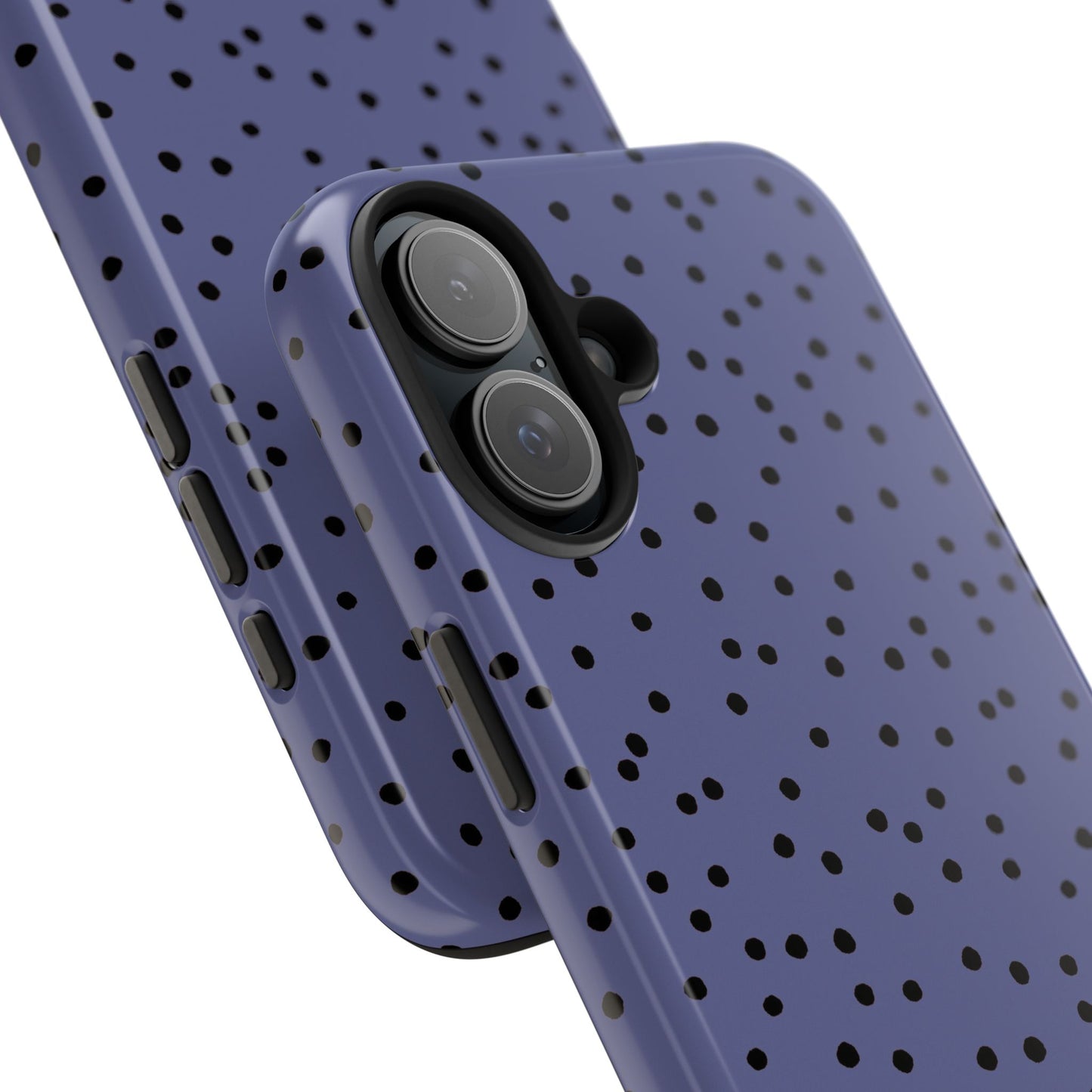Dinky Dots Blue / Black Phone Case