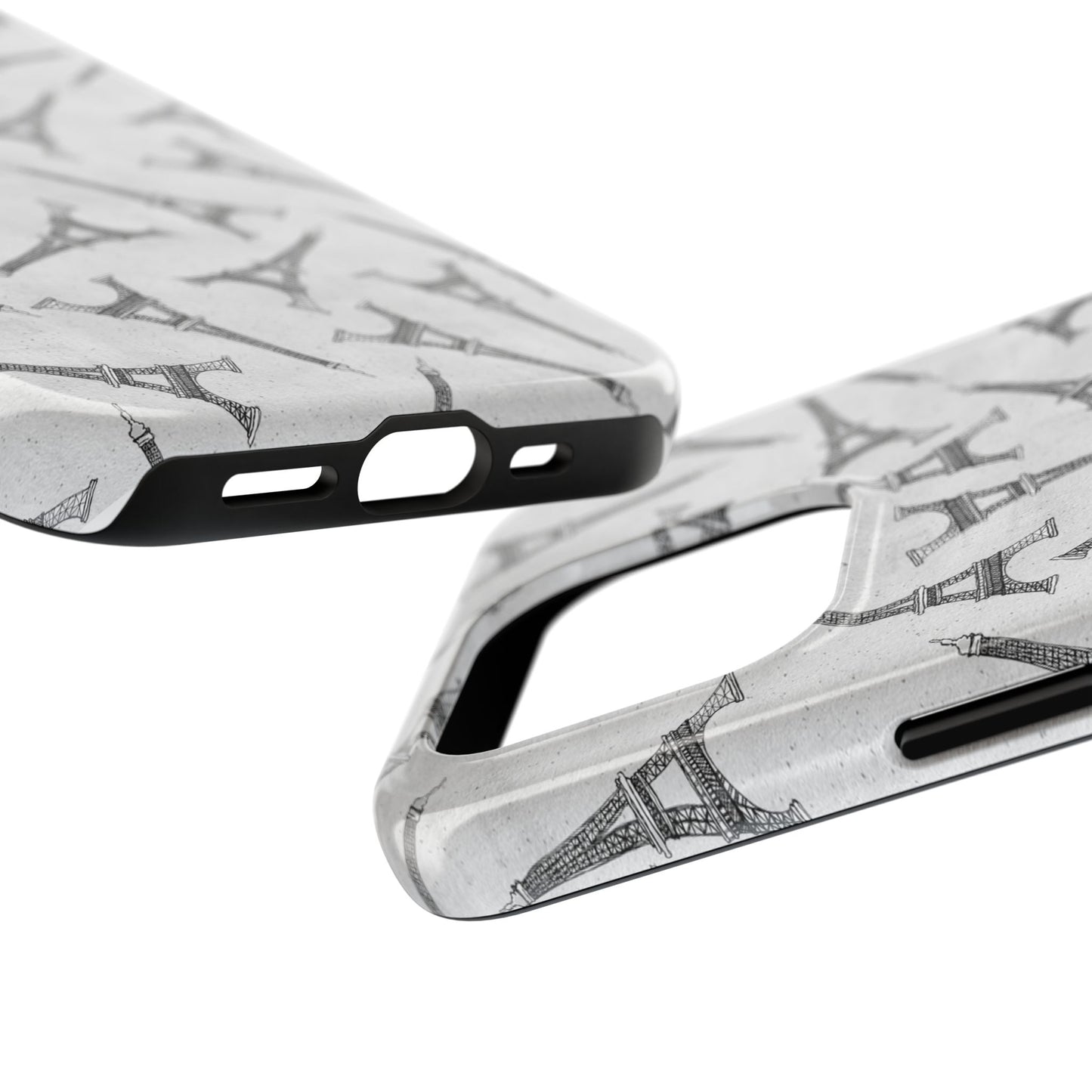 Eifelesque Silver Phone Case