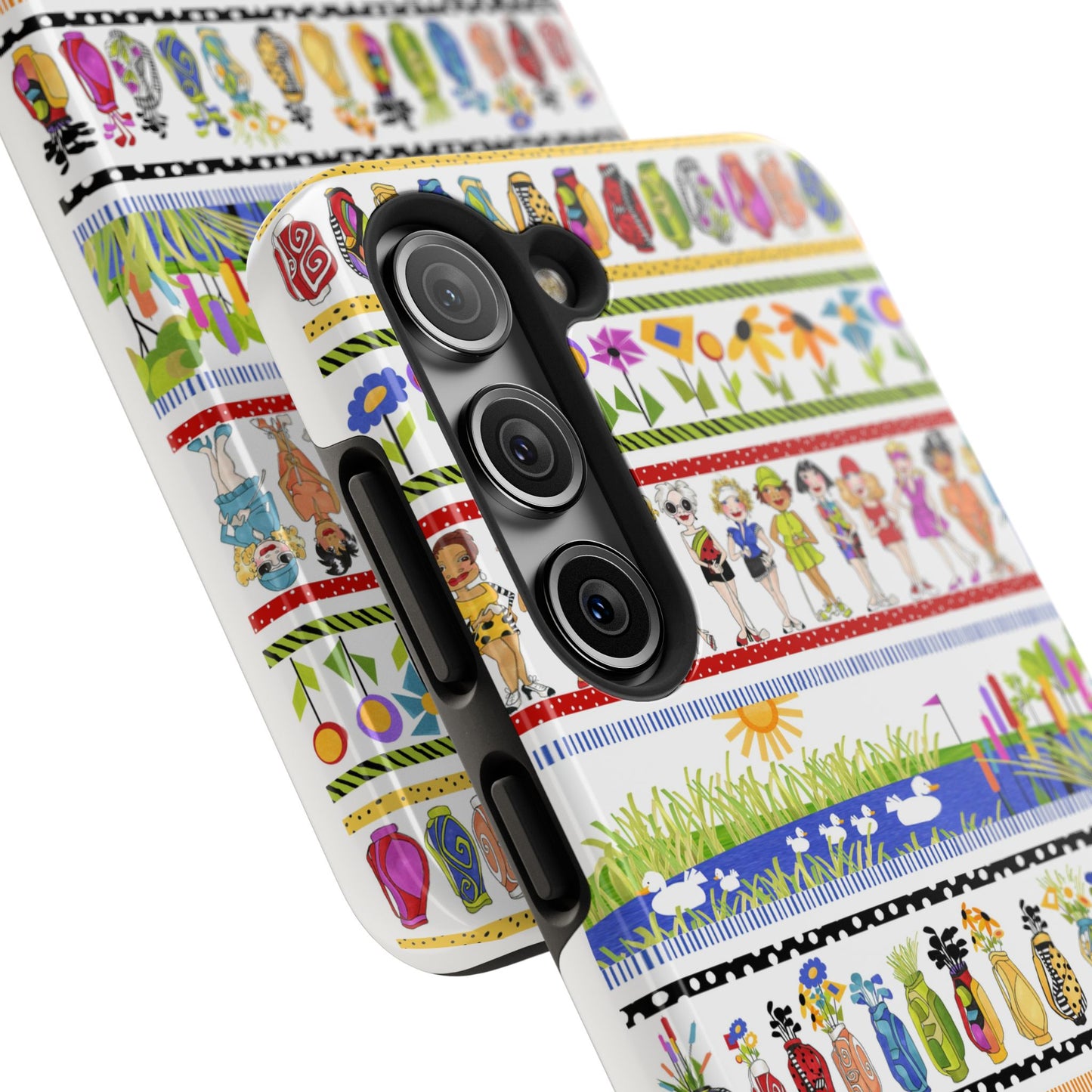 Golf Borders White Phone Case