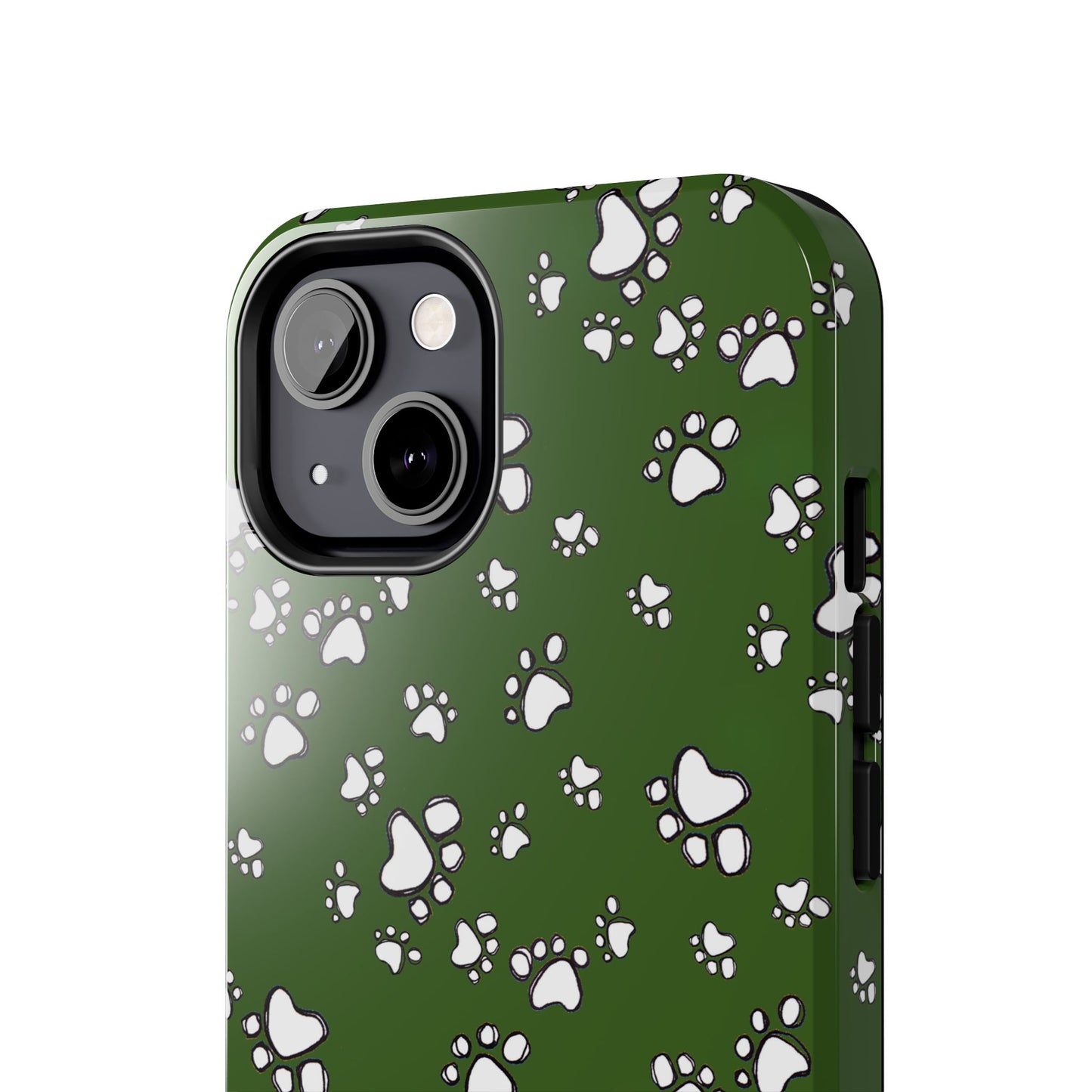 Paw Flakes Green Phone Case
