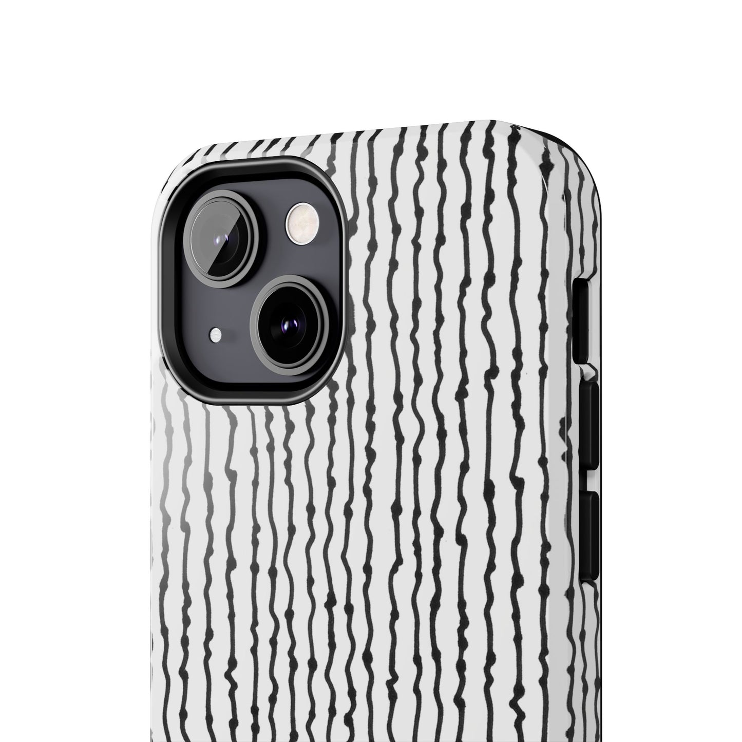 Faux Seersucker White / Black Phone Case