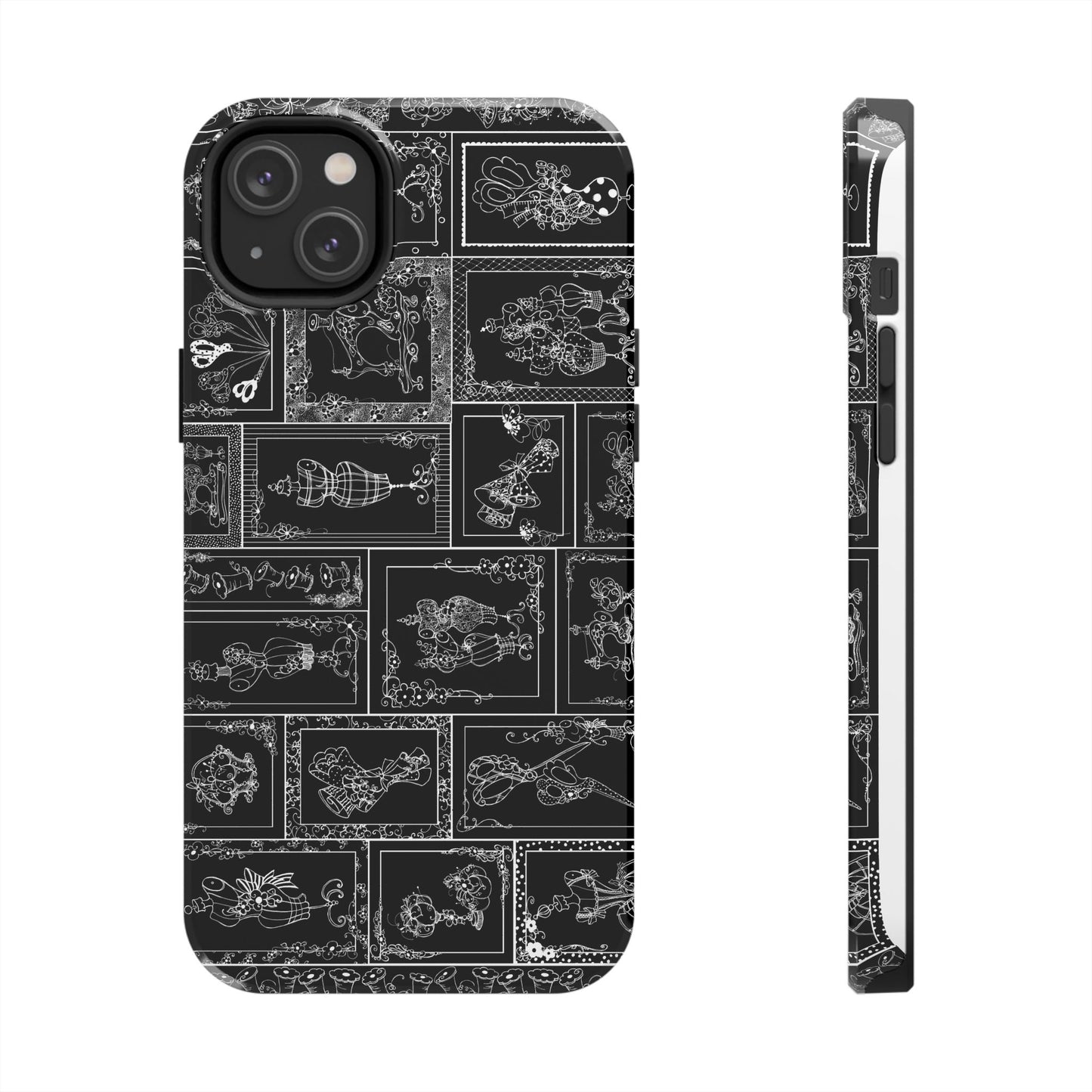 Sew Fancy Black Phone Case