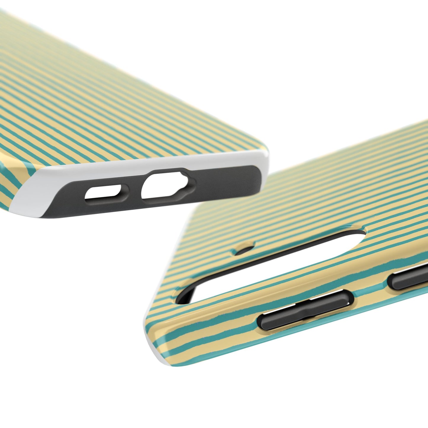 Stripe Yellow / Turquoise Phone Case