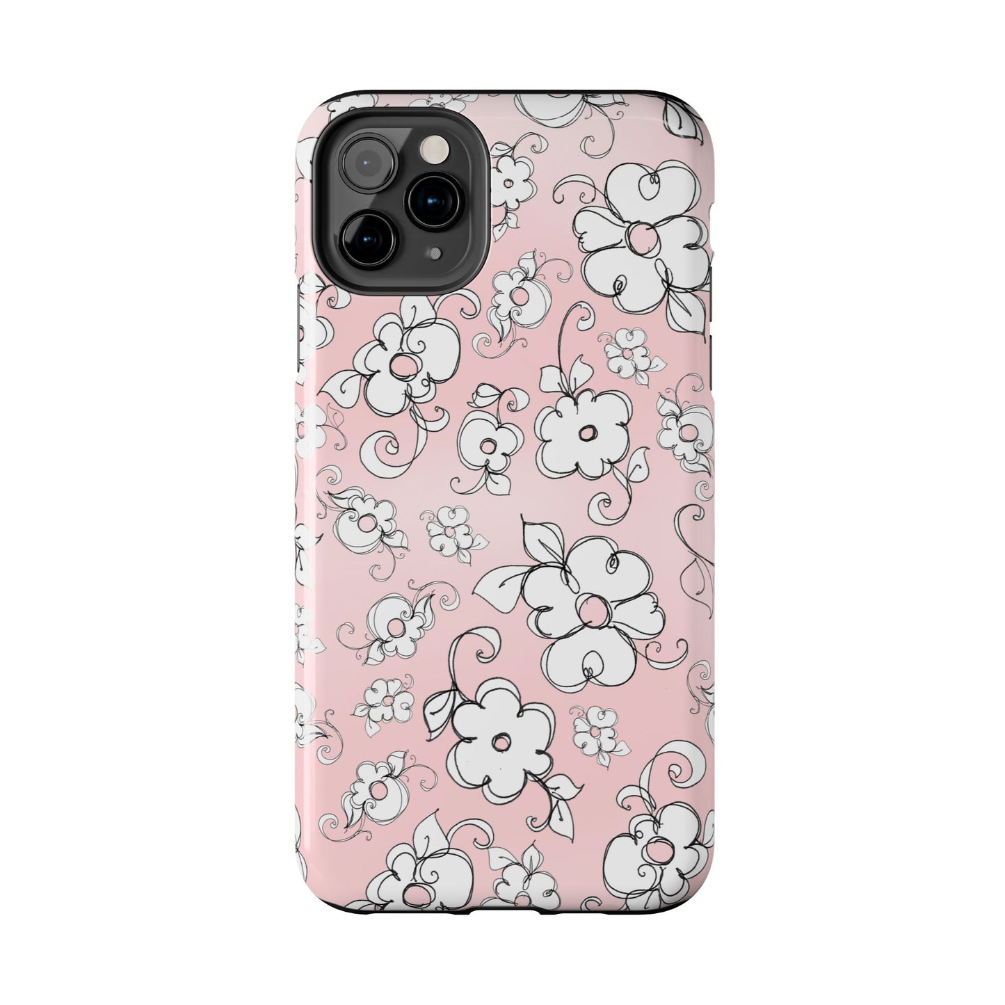 Lady Flowers Pink Sky Phone Case