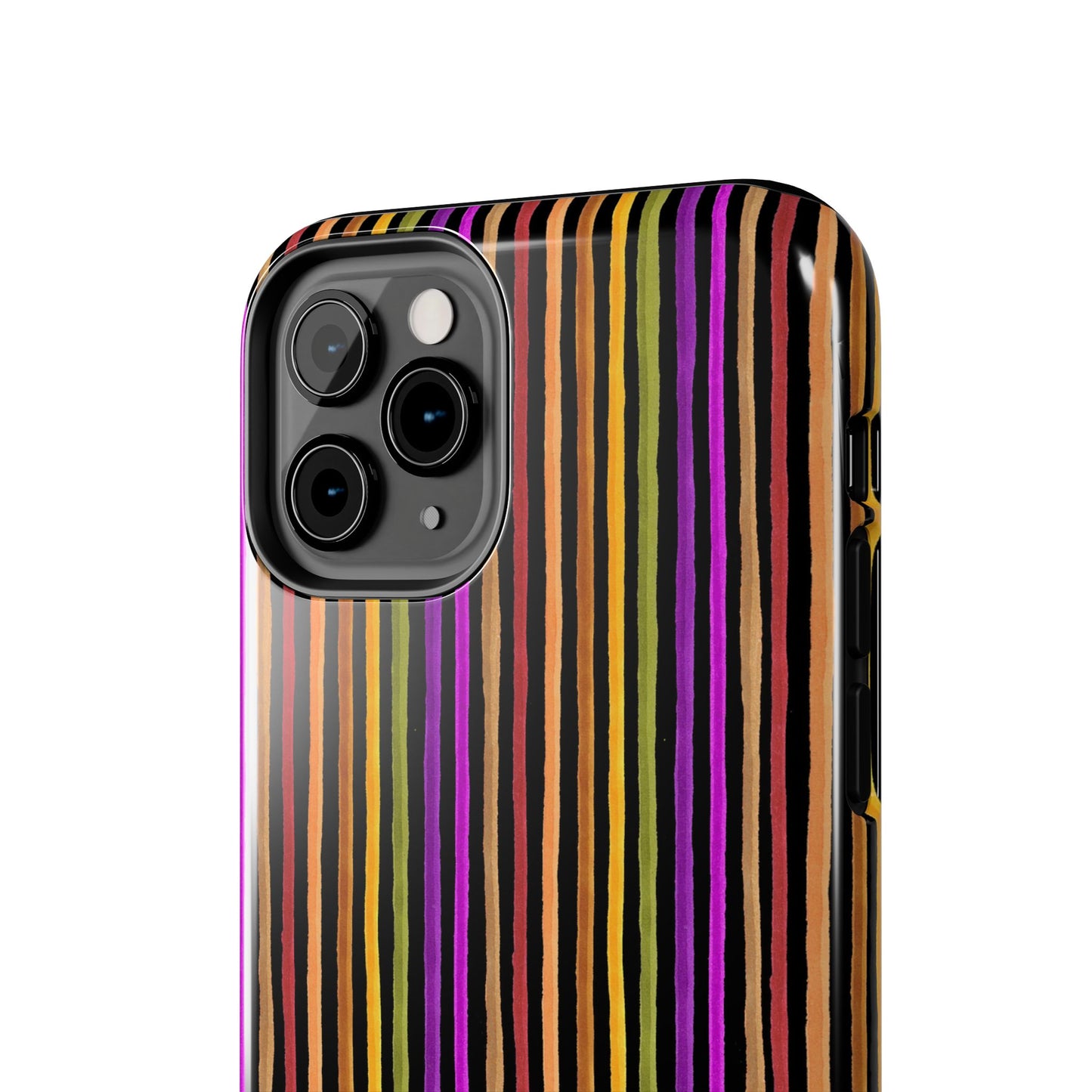 Spice Stripe Black Phone Case