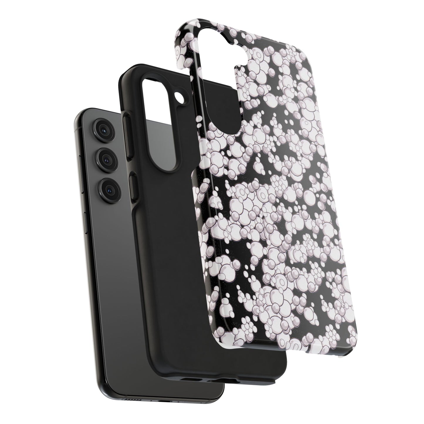Bubble Dots Black Phone Case