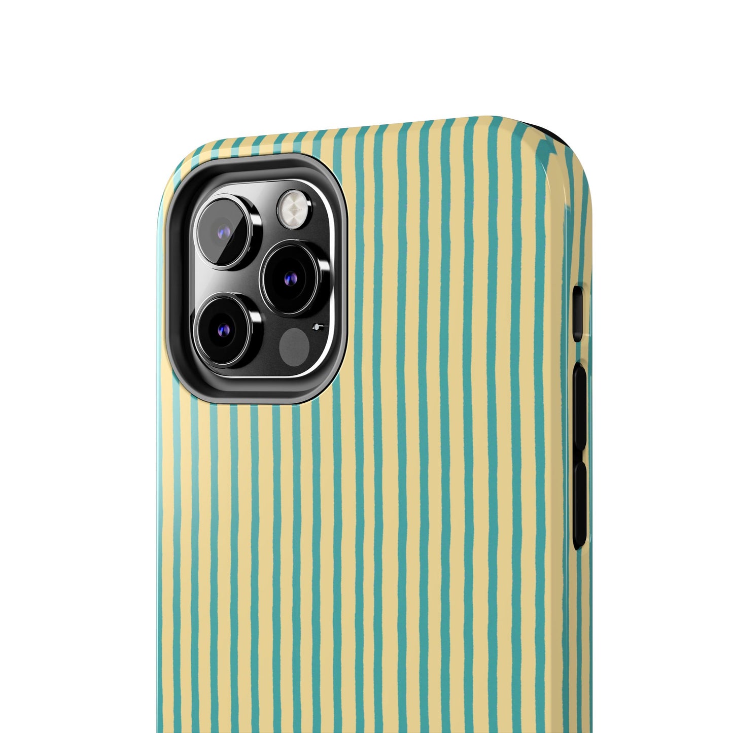Stripe Yellow / Turquoise Phone Case