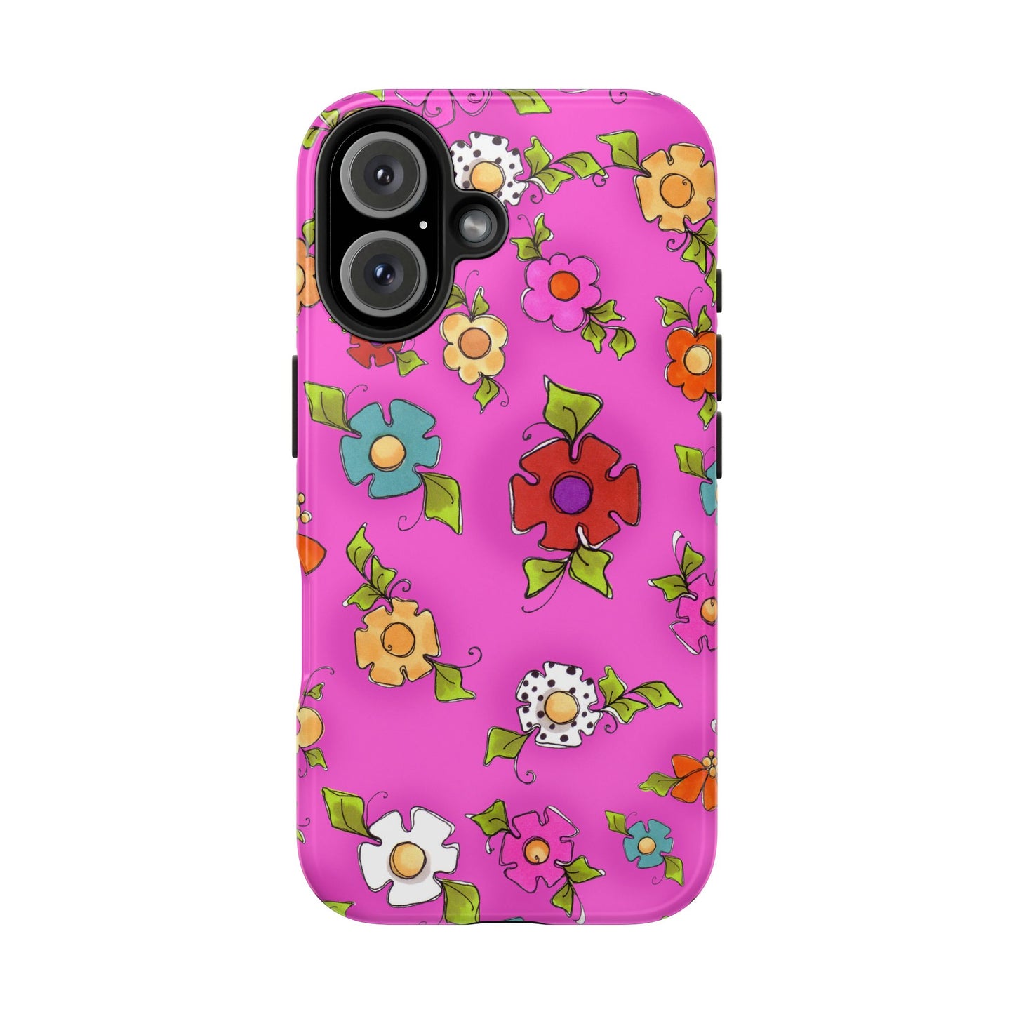 Happy Blooms Cerise Phone Case