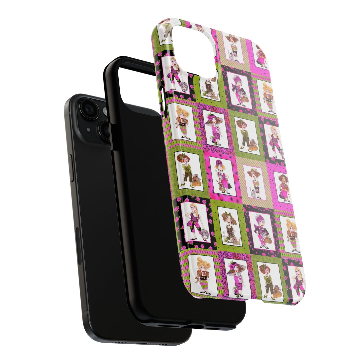 Cat Ladies Cerise Phone Case