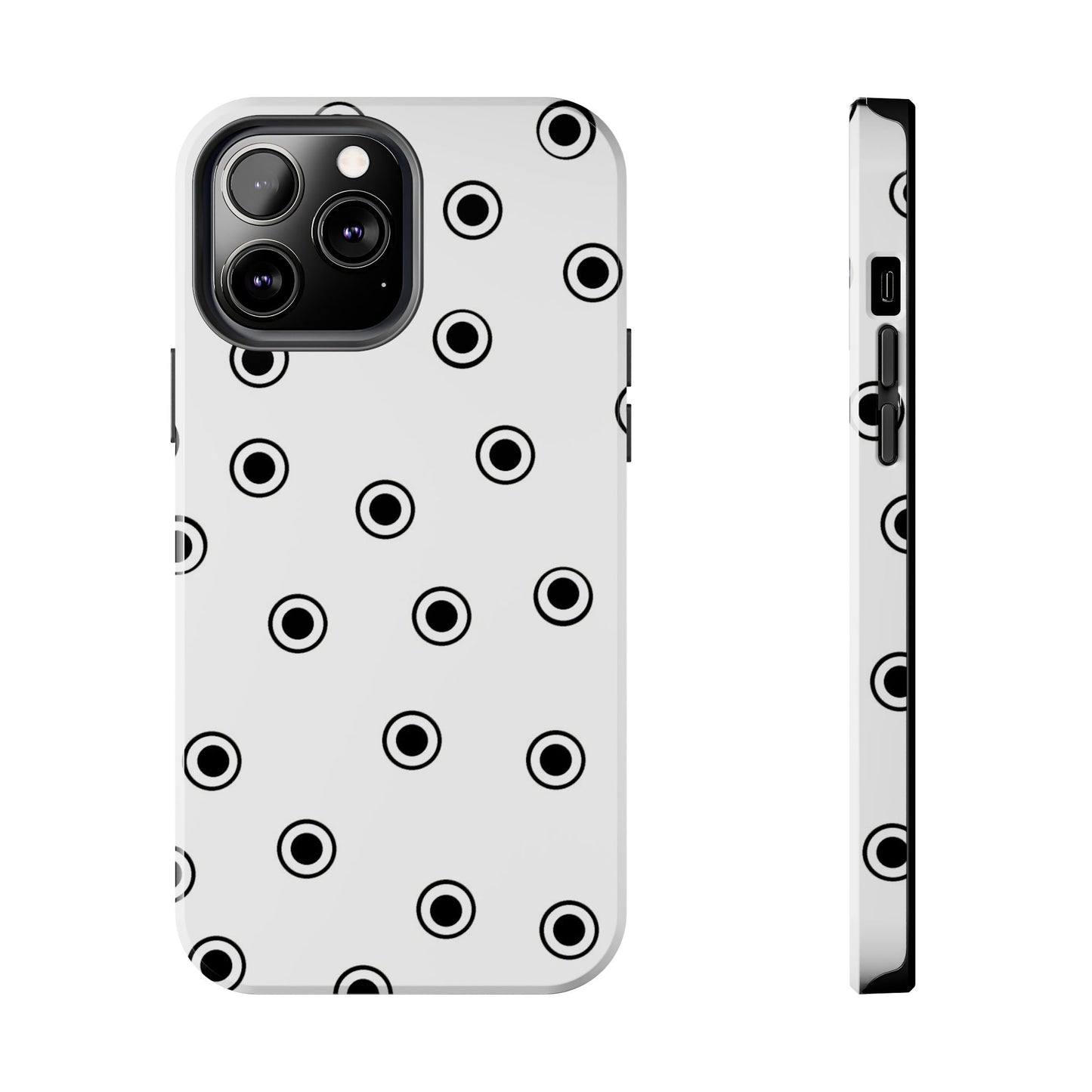 CD Dots White / Black Phone Case