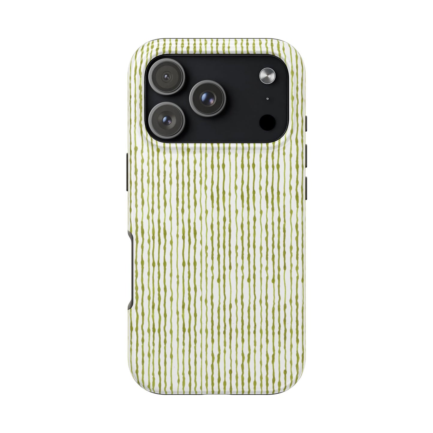 Faux Seersucker White / Green Phone Case