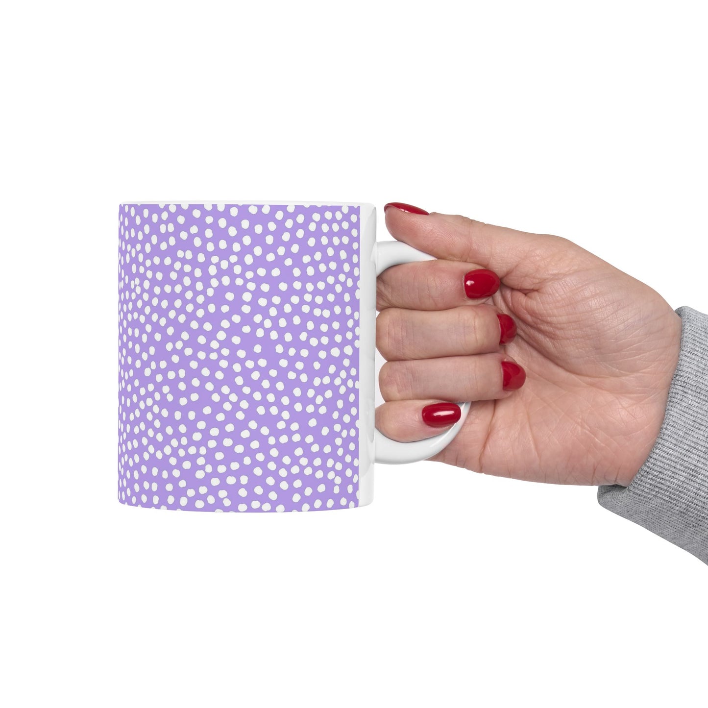 Bitty Dots Lilac / White Cup