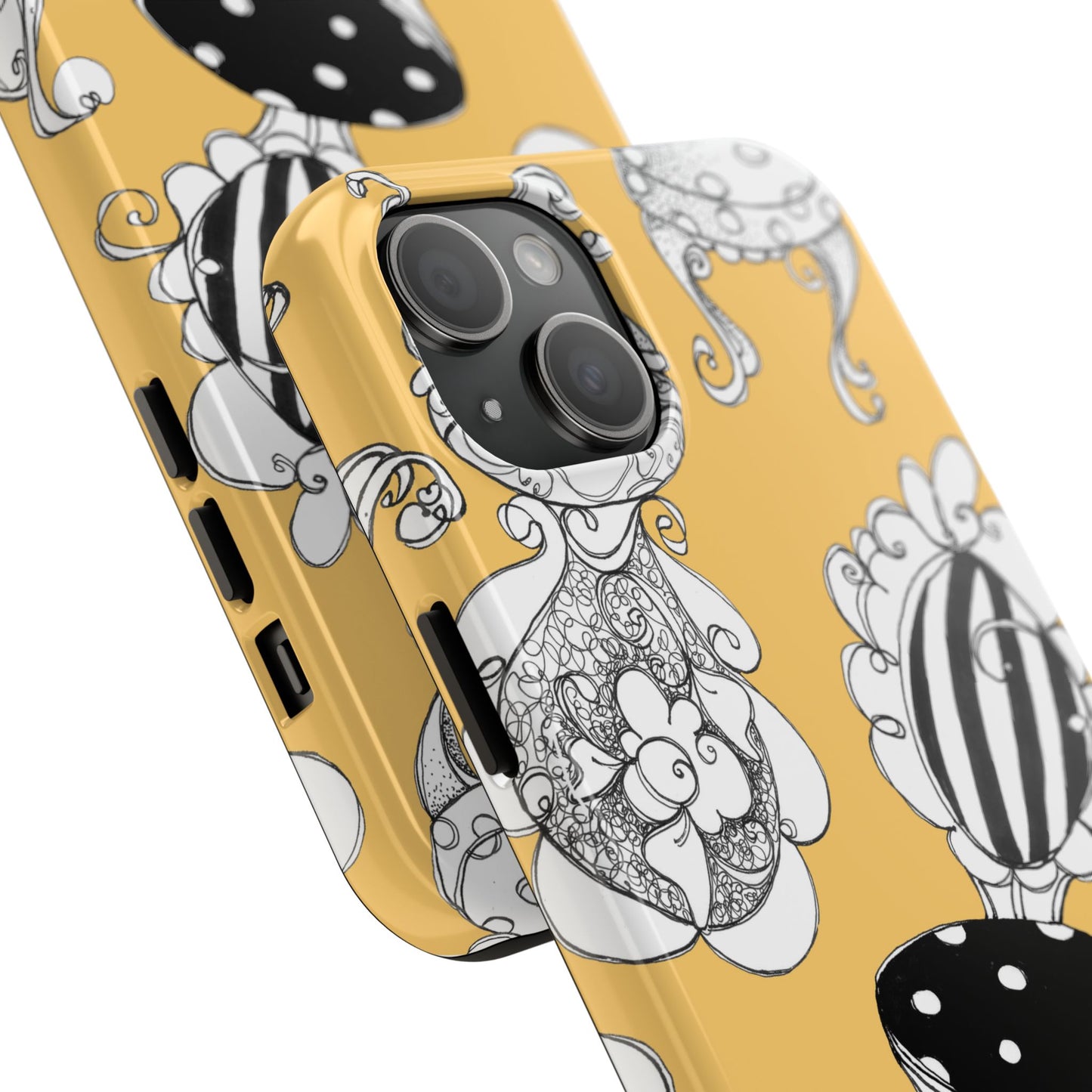 Bistro Chairs Yellow Phone Case