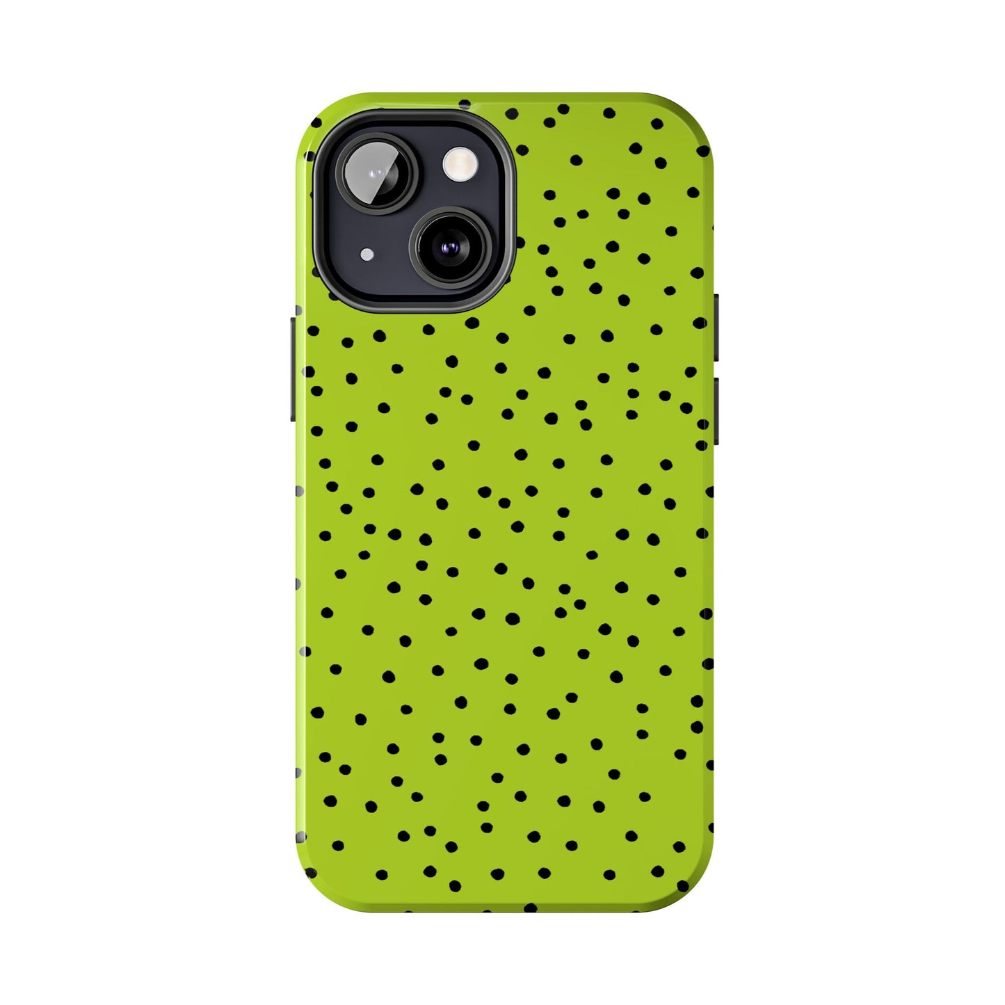 Dinky Dots Lime / Black Phone Case