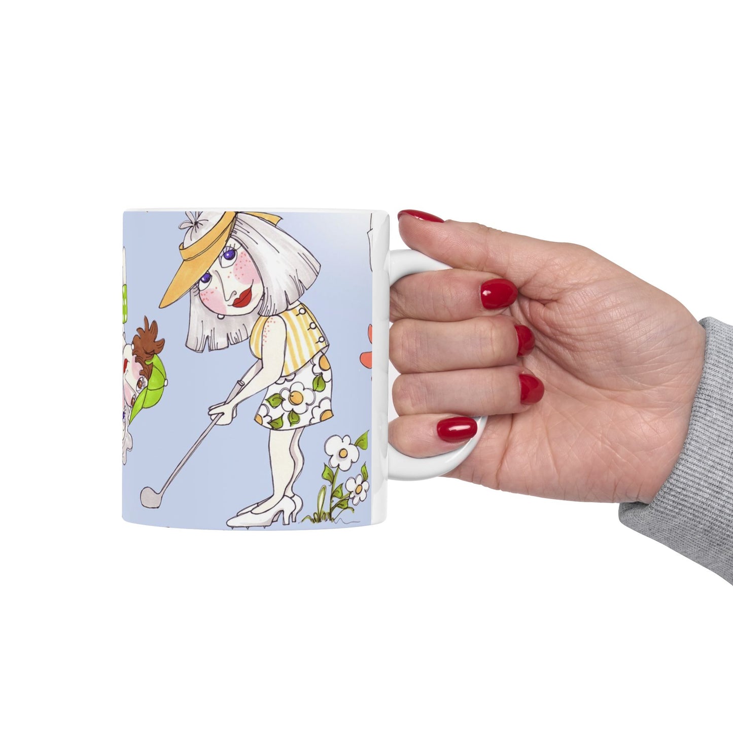 Tossed Golfer Girls Blue Cup