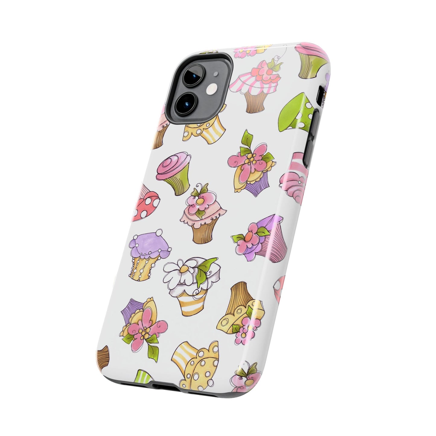 Cupcake Toss White Phone Case