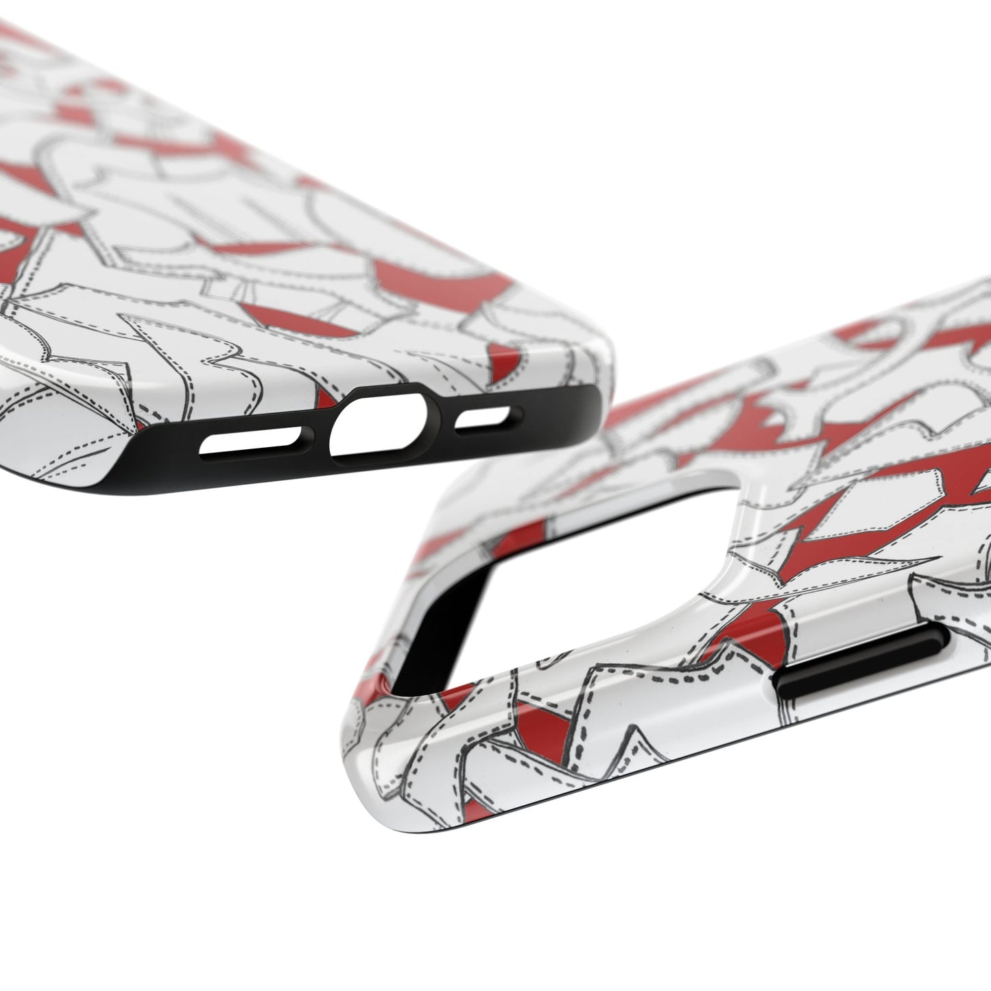 Pattern Pieces Red Phone Case