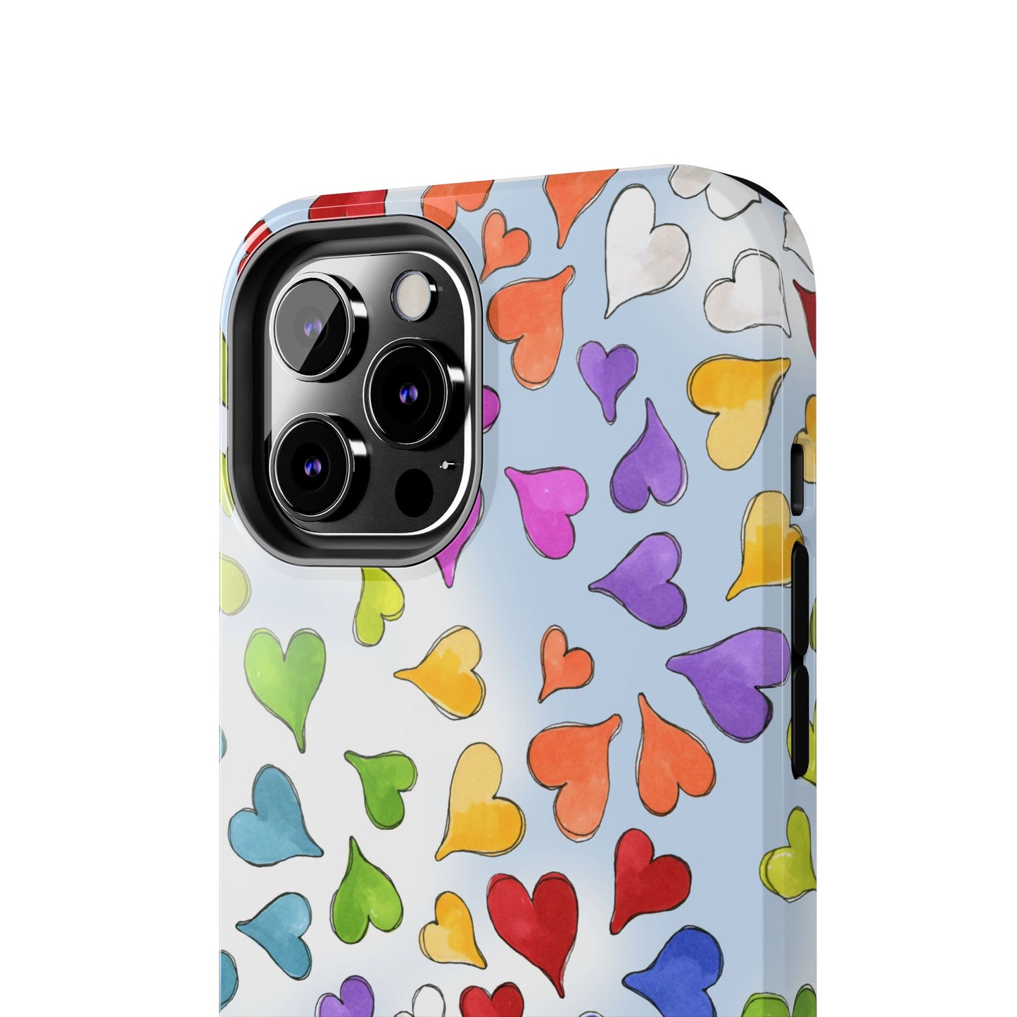 Happy Hearts Blue Sky Phone Case