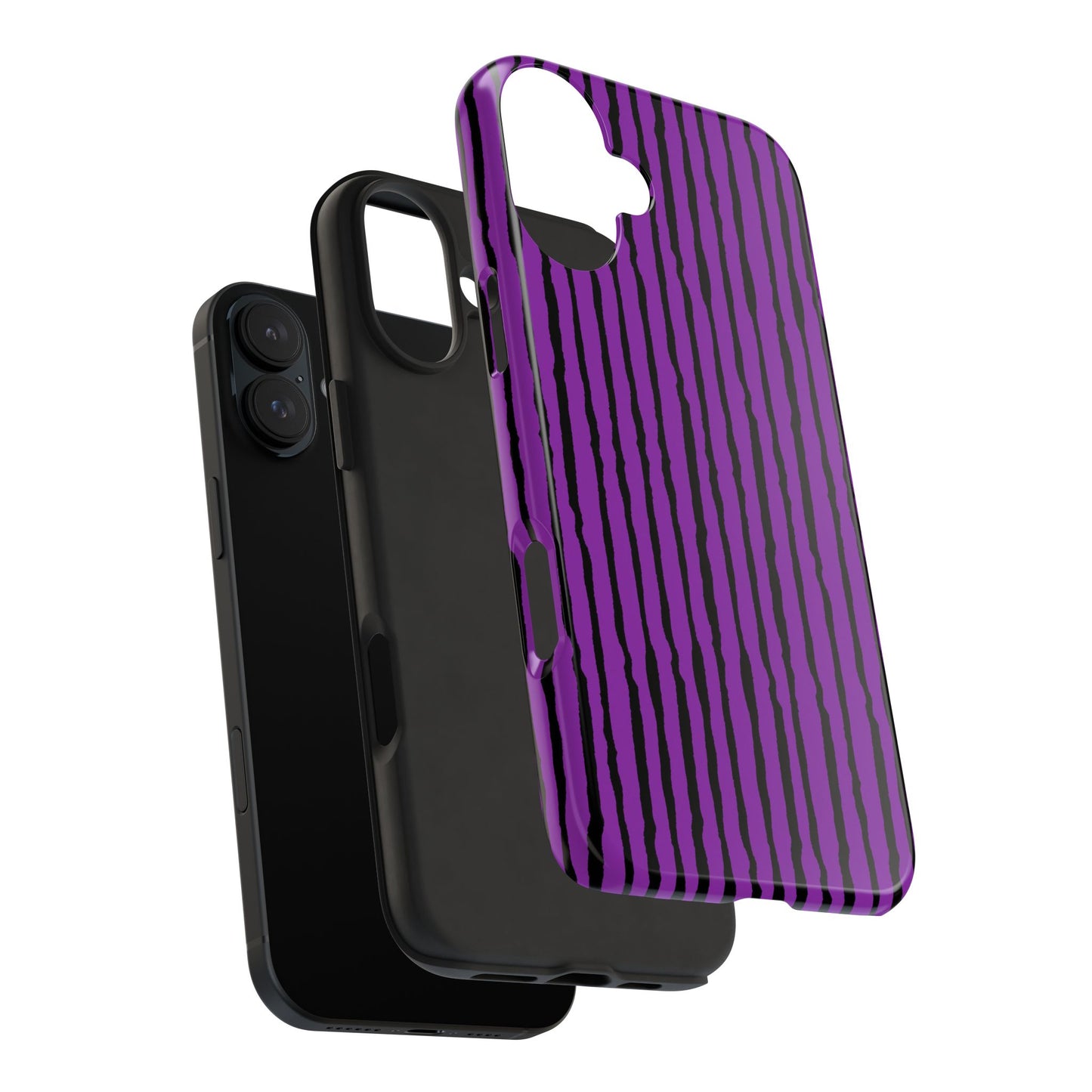 Sorta Stripe Purple / Black Phone Case